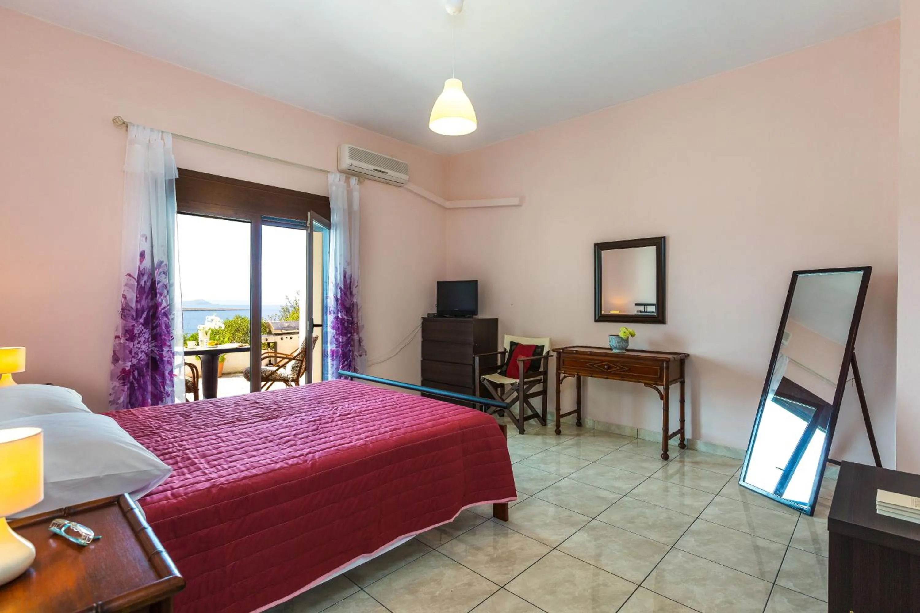 Bedroom, Bed in Kalathas Sunset Villa
