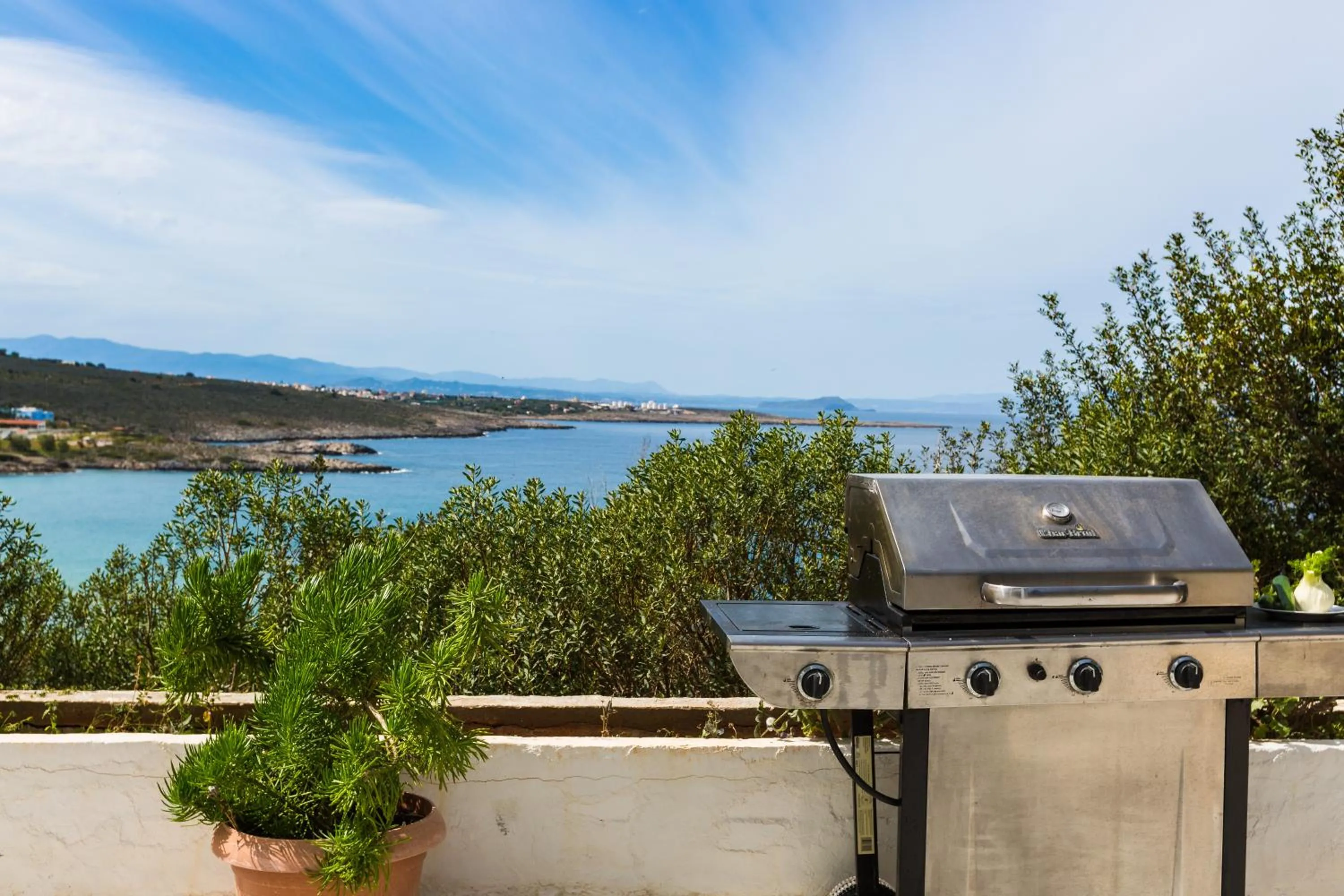 BBQ facilities in Kalathas Sunset Villa