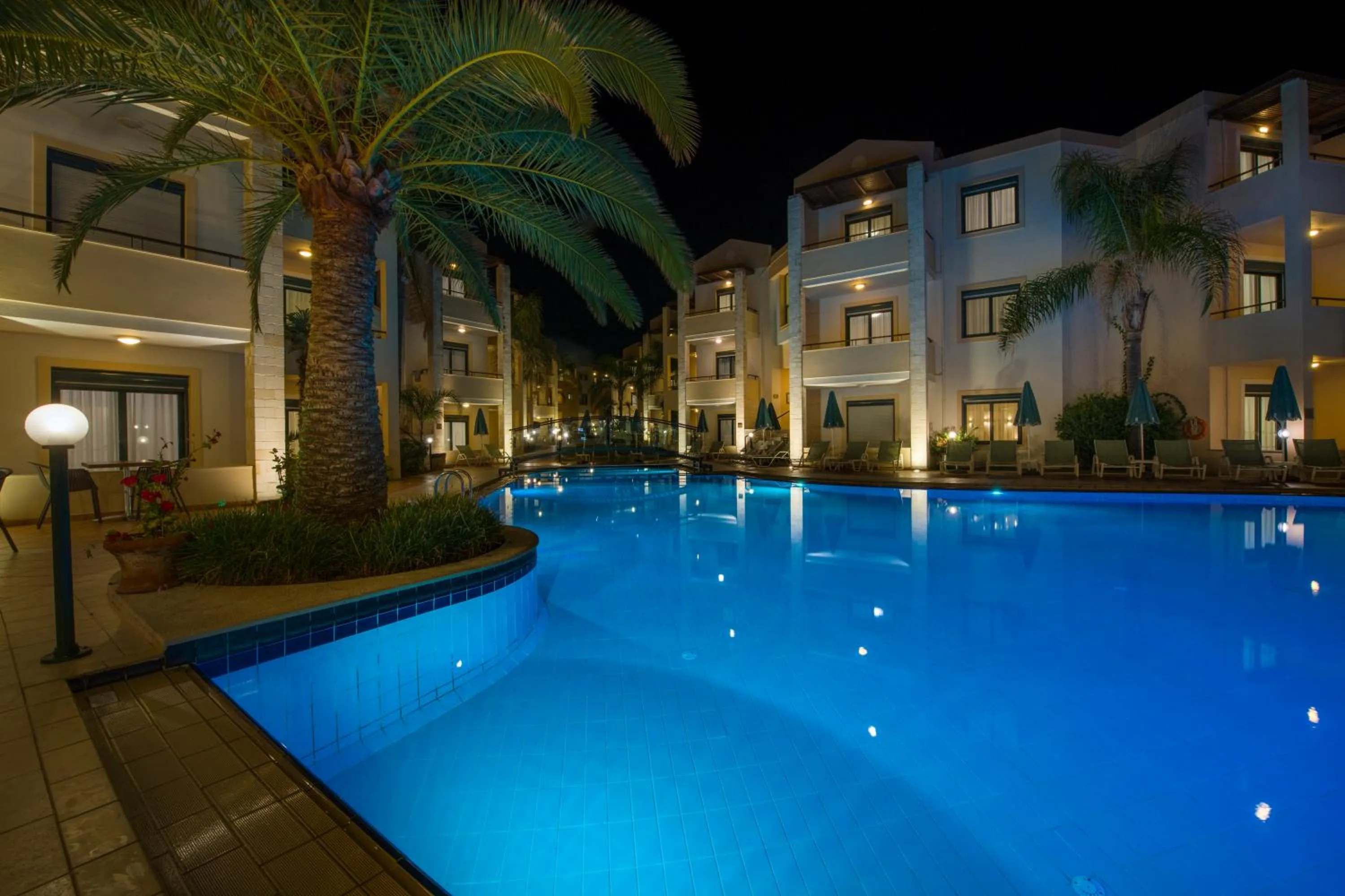 Pool view in Creta Palm Resort Hotel & Apartments