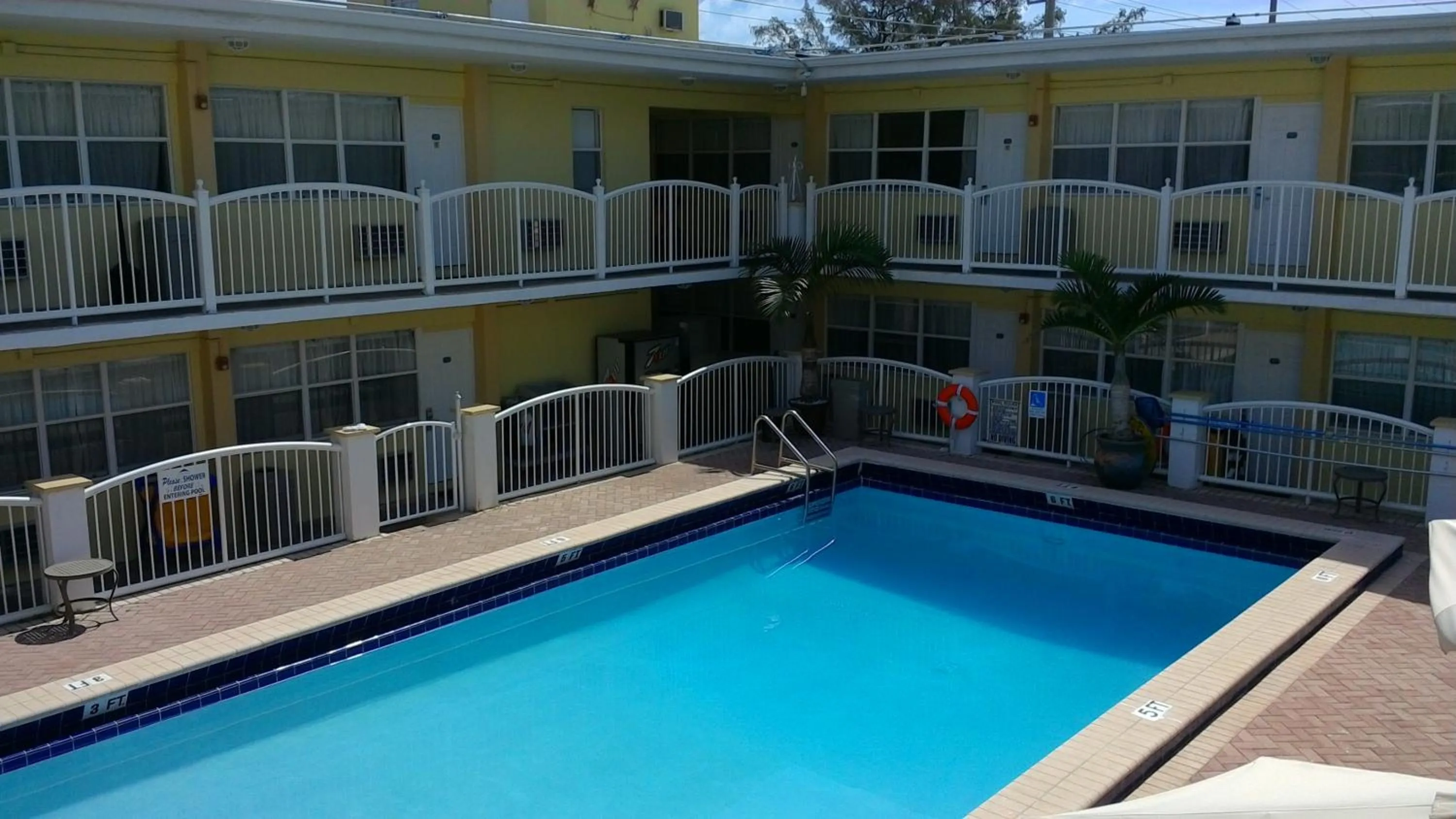 Pool view in Beach Place Hotel