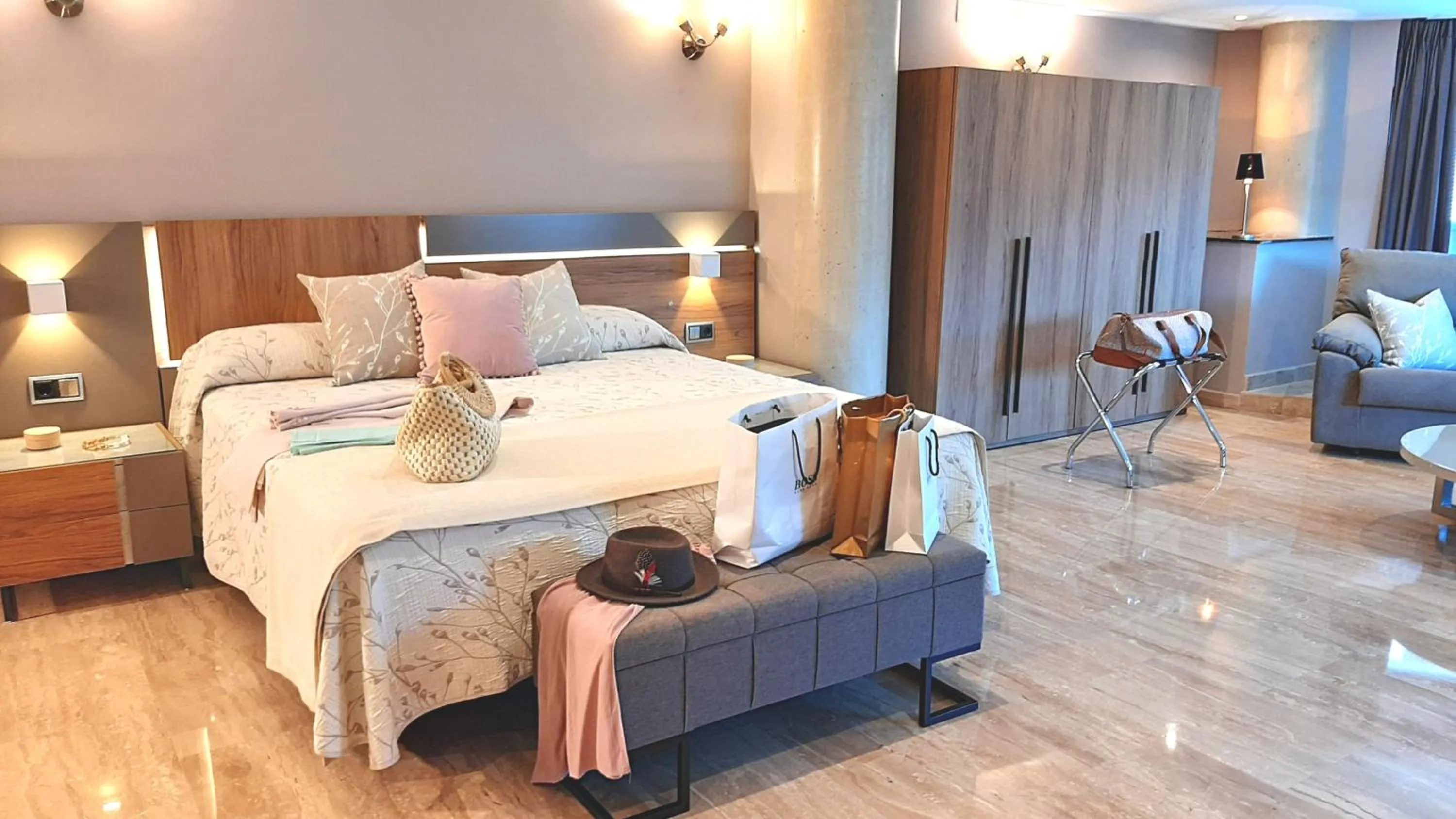 Bed in Hotel Nueva Plaza