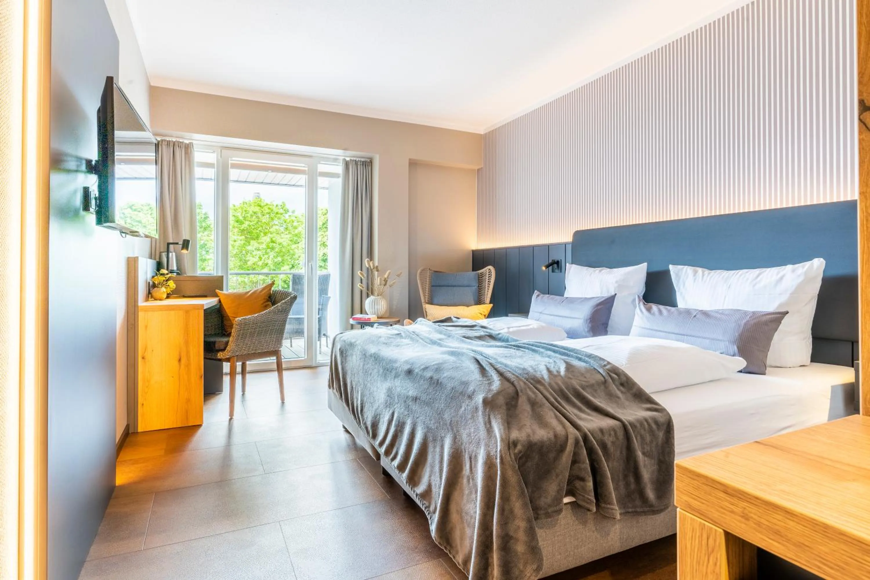 Balcony/Terrace, Bed in Arthotel Bakker