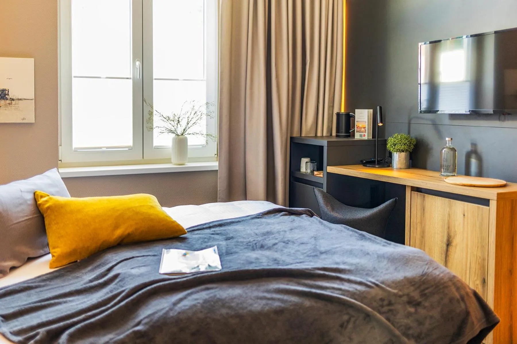 Bed in Arthotel Bakker