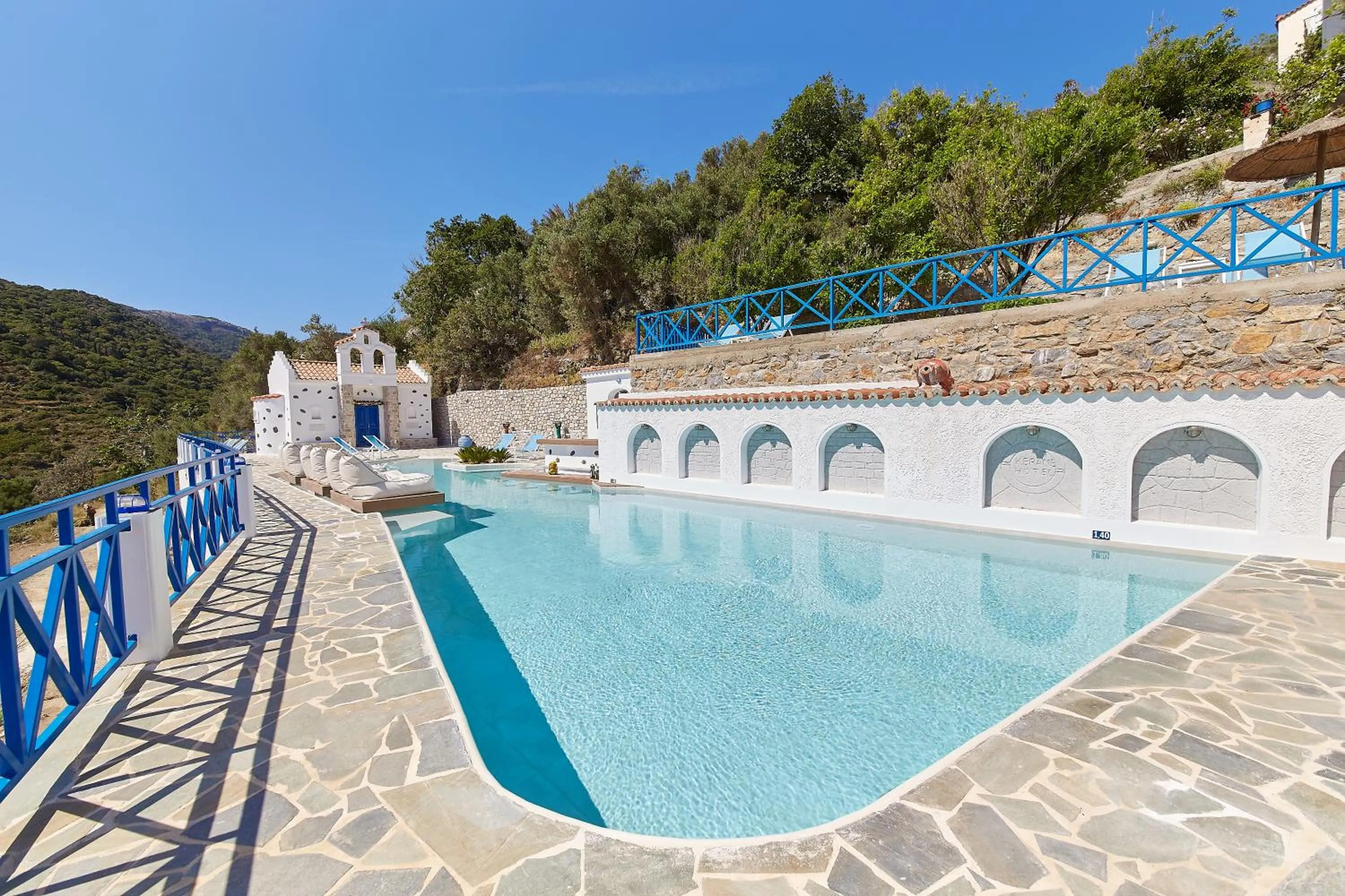 Swimming pool in Kerame Studios & Apartments