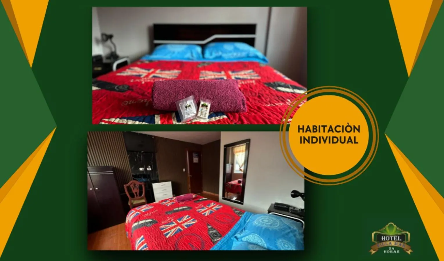 Bed in Hotel Villamar