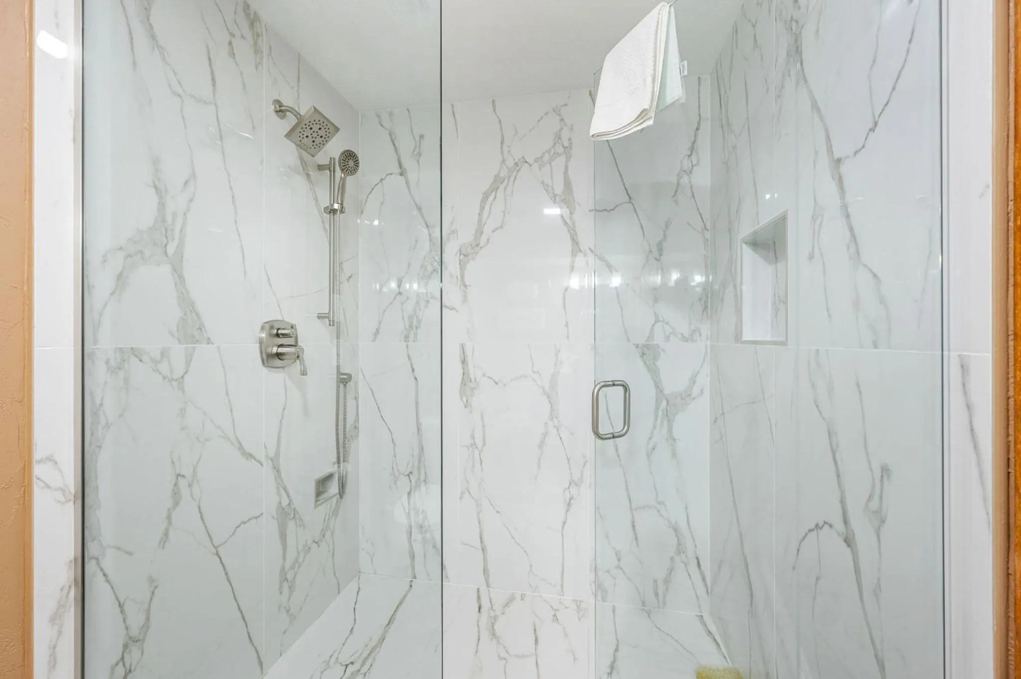 Shower in Evergreen Hill Condominiums