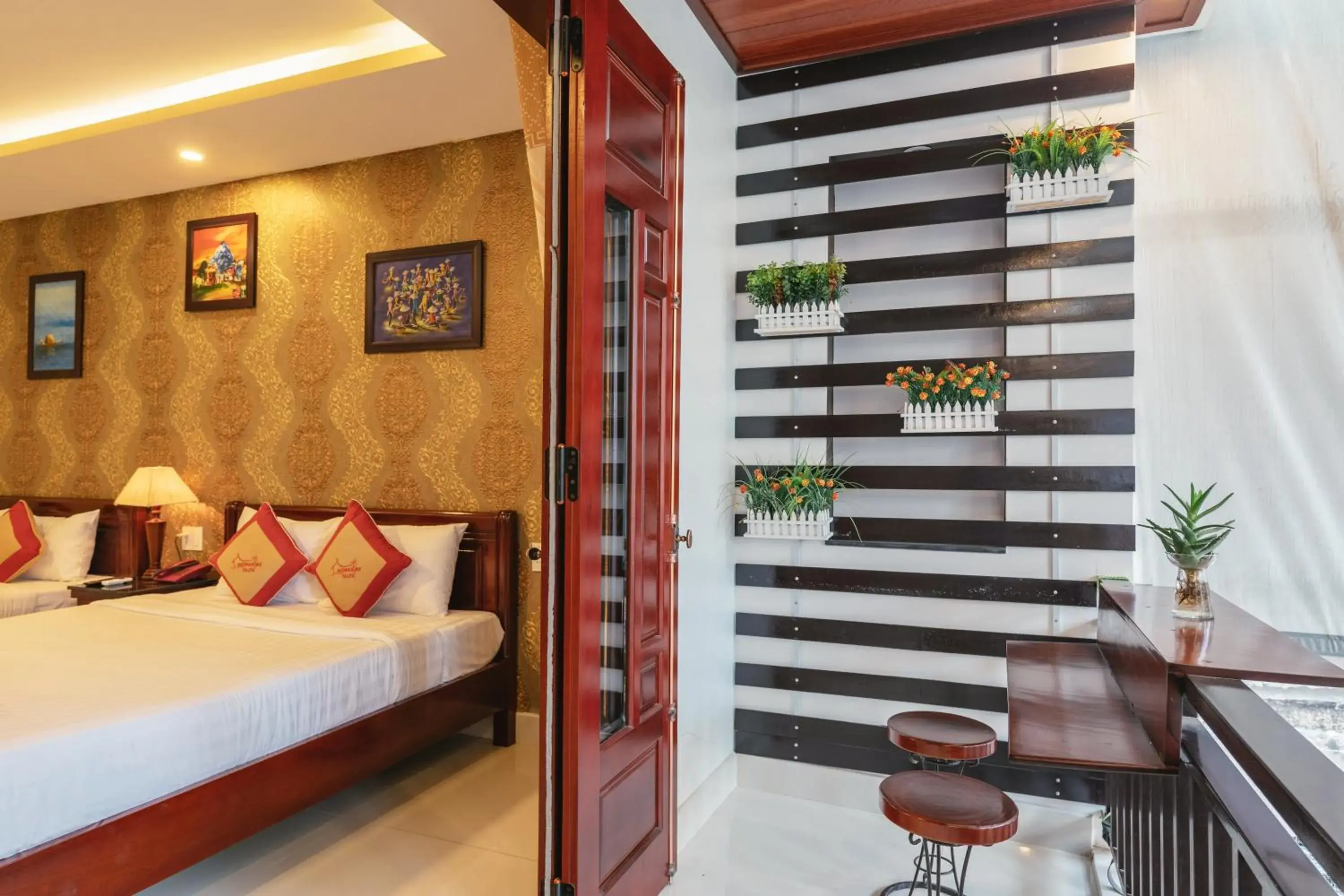 Balcony/Terrace, Bed in Nu Ni Homestay Balcony/Terrace, Bed in Nu Ni Homestay