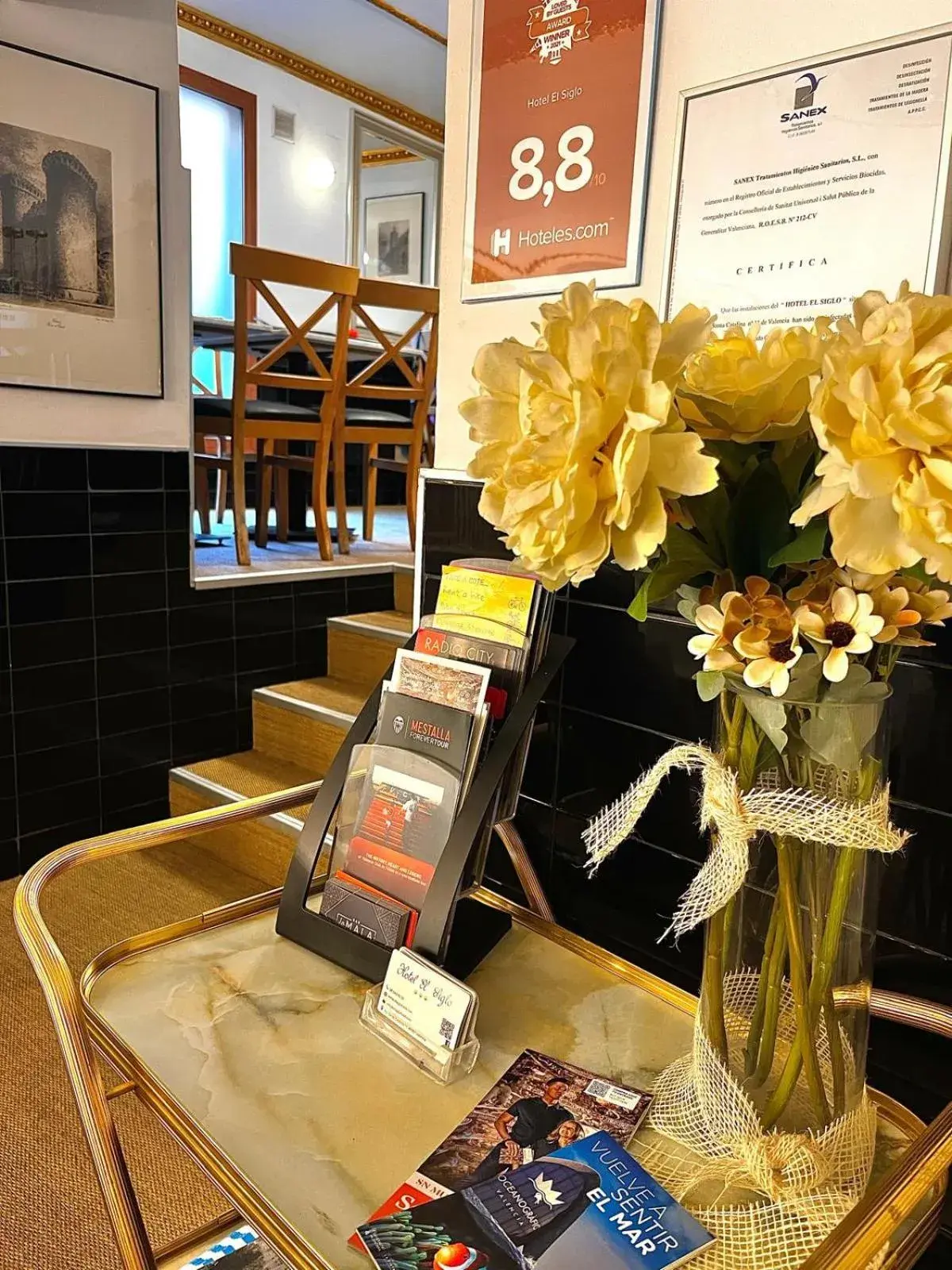 Lobby or reception in Hotel El Siglo Lobby or reception in Hotel El Siglo