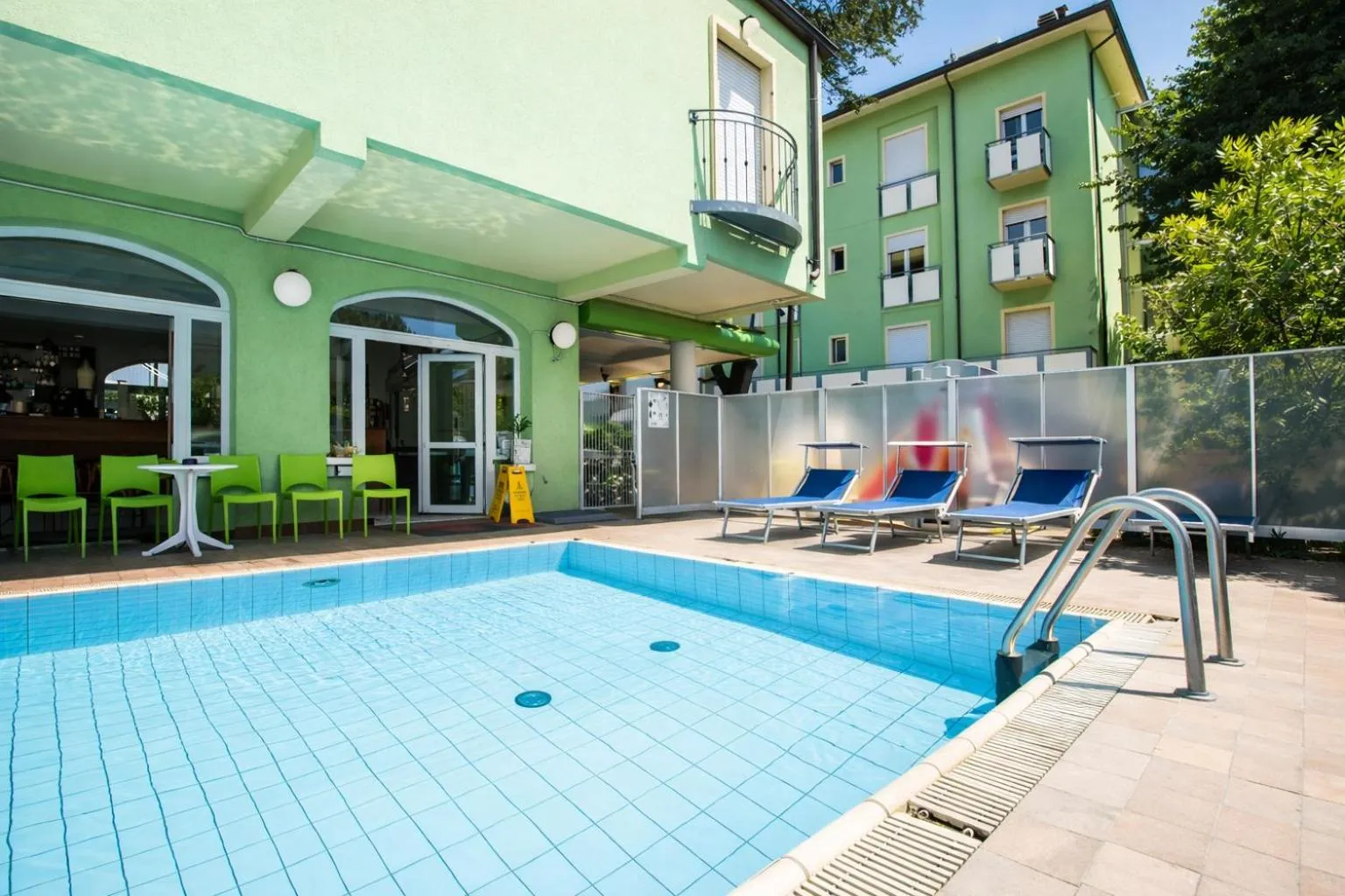 Pool view in Residence Eurogarden