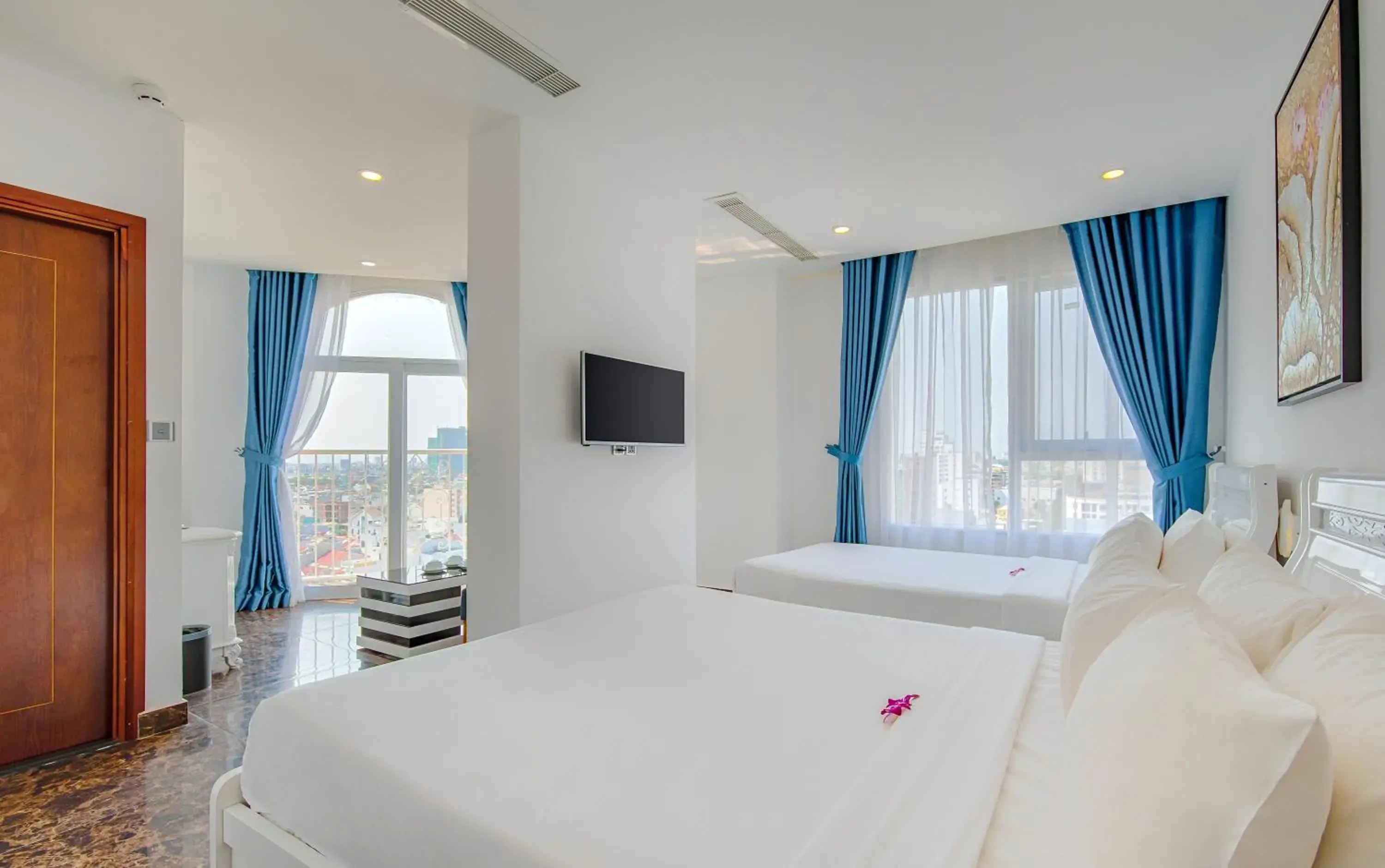 Bed in SEA QUEEN Hotel Bed in SEA QUEEN Hotel