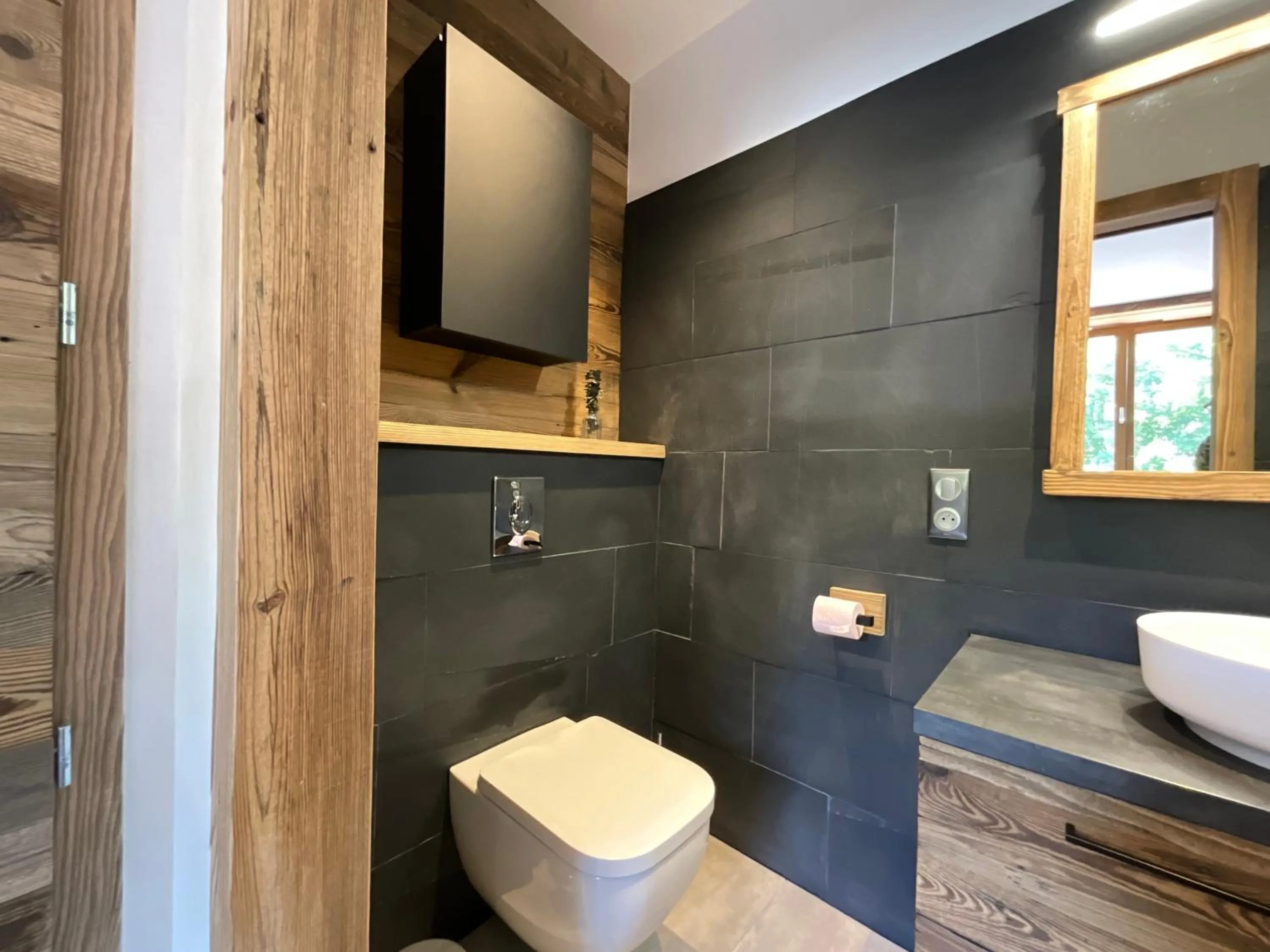 Toilet in Gite Roche Des Ducs avec Piscine toute l'année, Spa, Sauna, Hammam