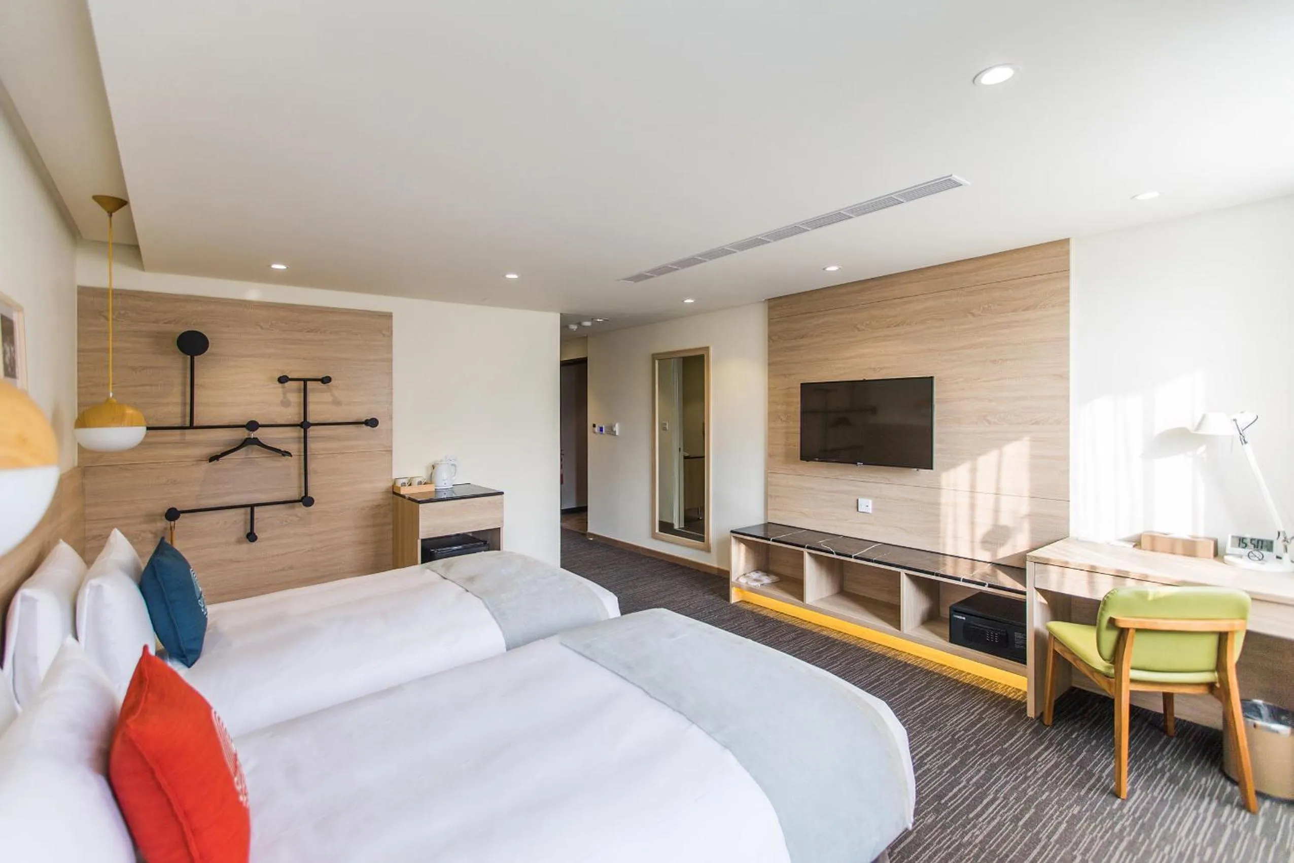 Photo of the whole room, Bed in Sun Dialogue Hotel-By Cosmos Creation