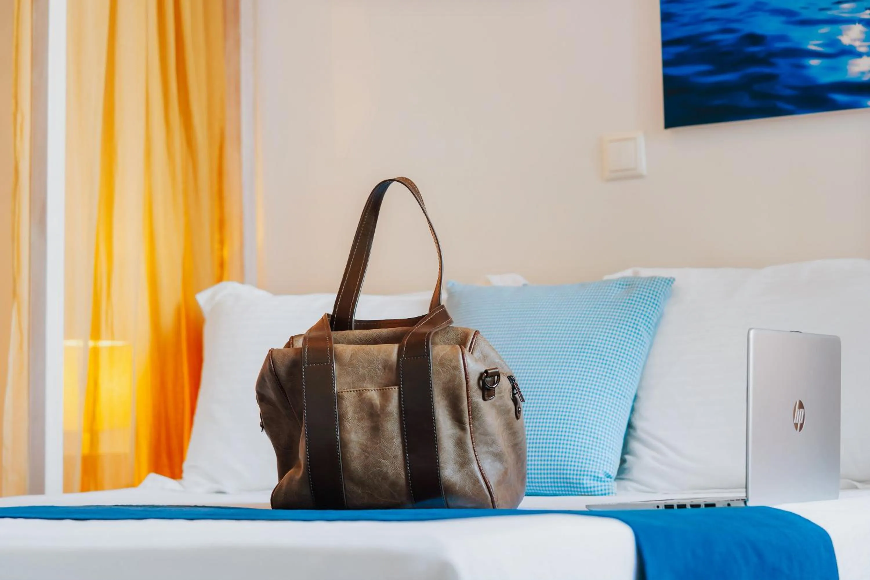 Bed in Aelia Apartments & Suites