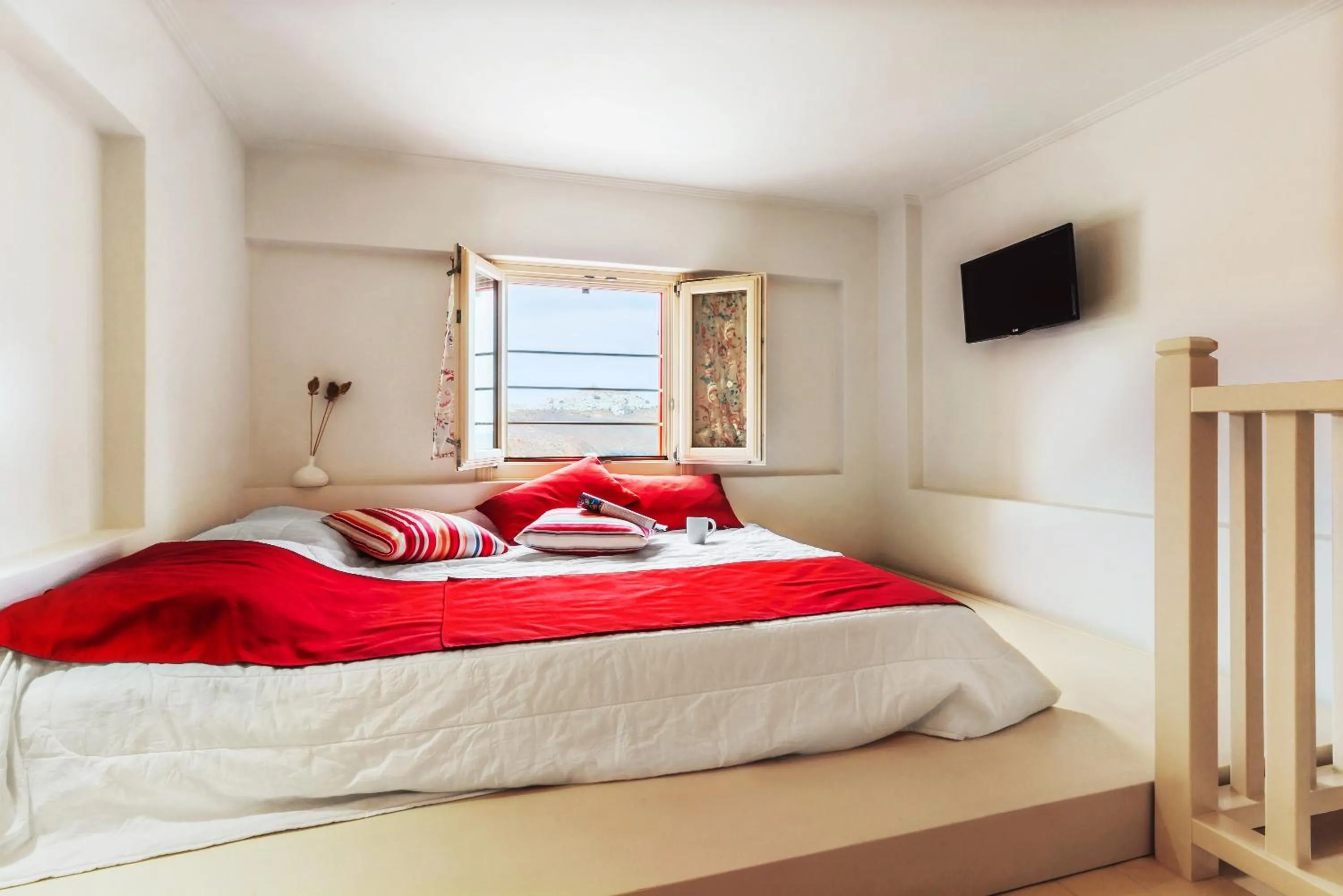 Bed in Aelia Apartments & Suites