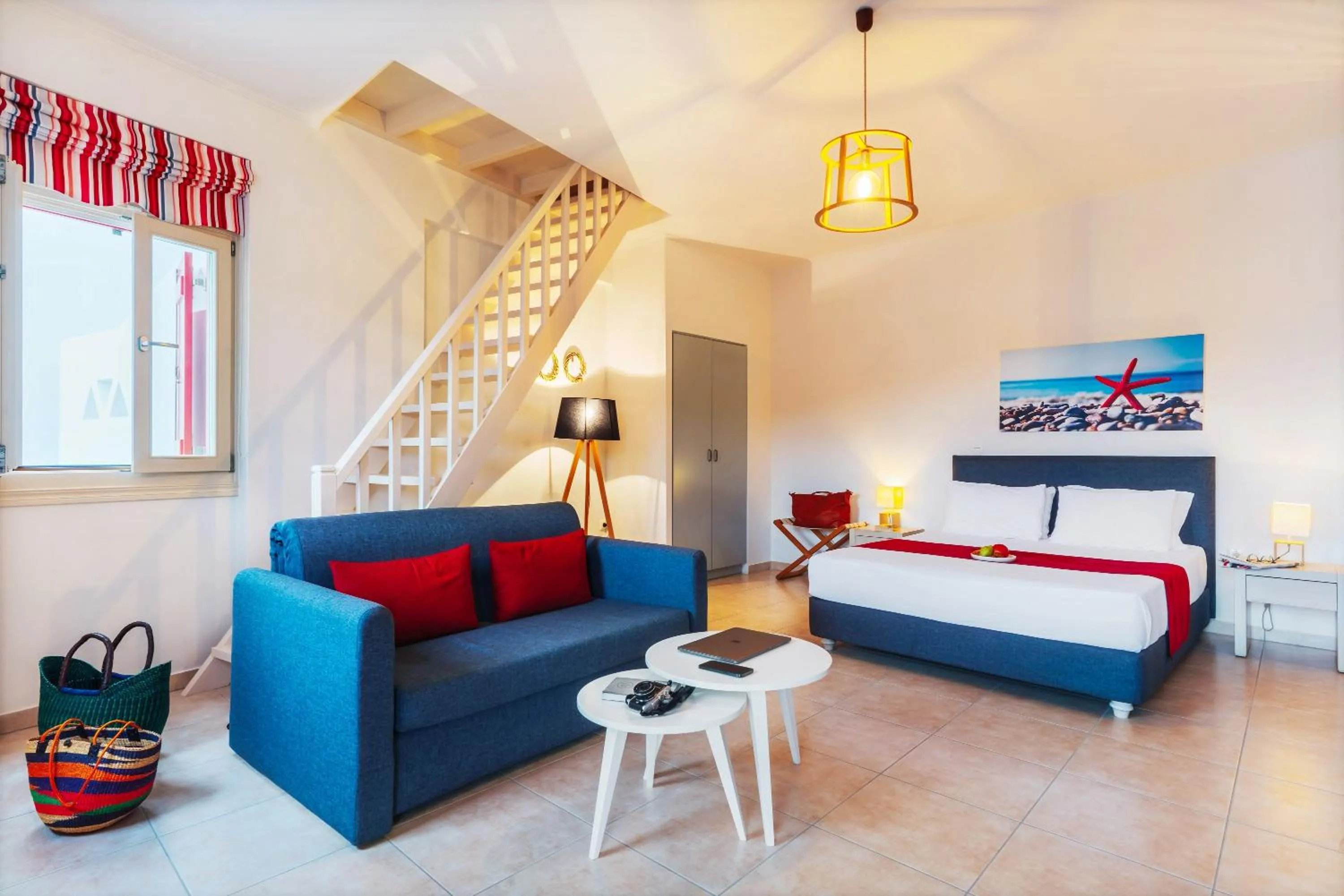 Bed in Aelia Apartments & Suites