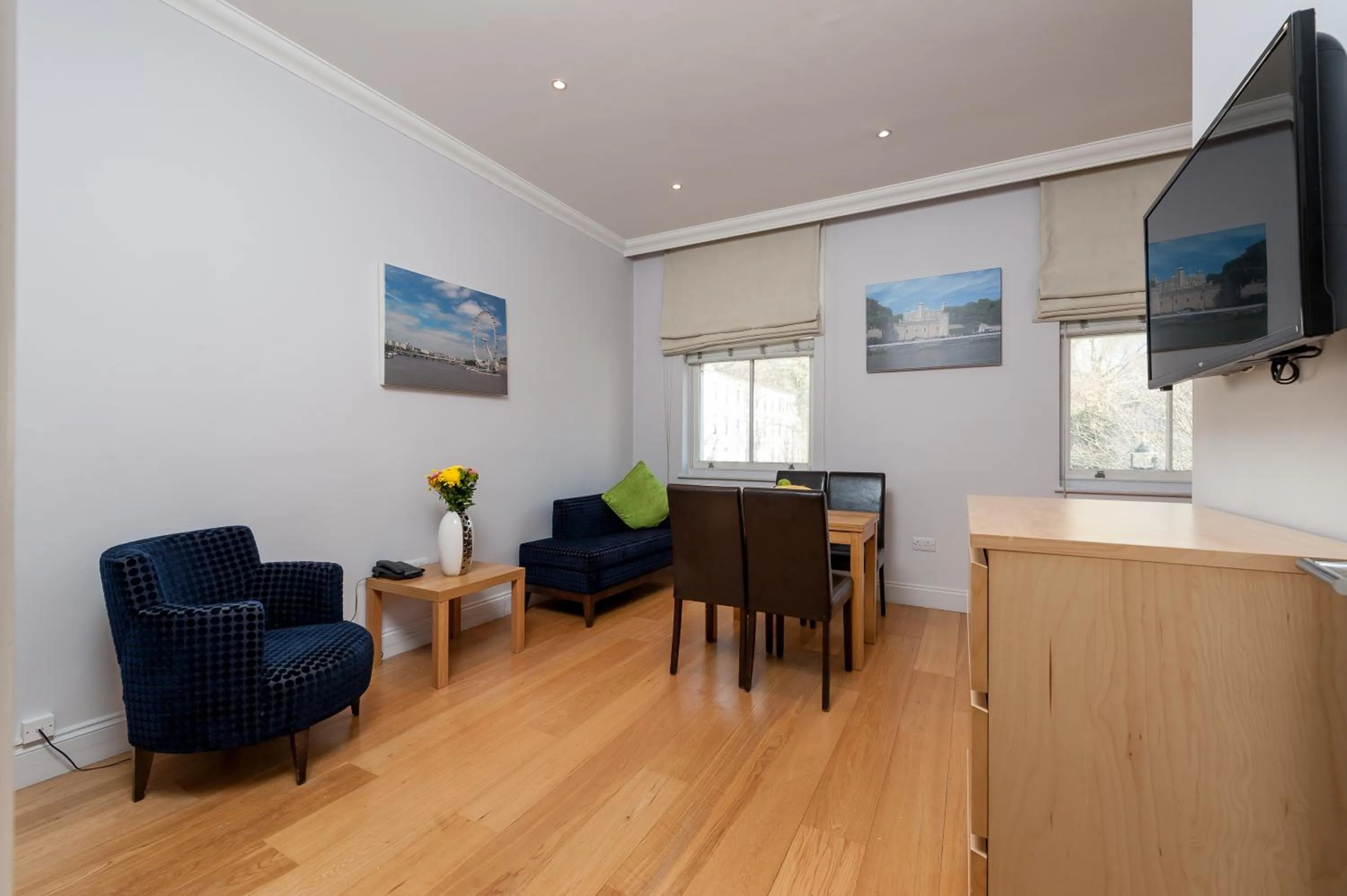 Living room in 12 London Street Apartments
