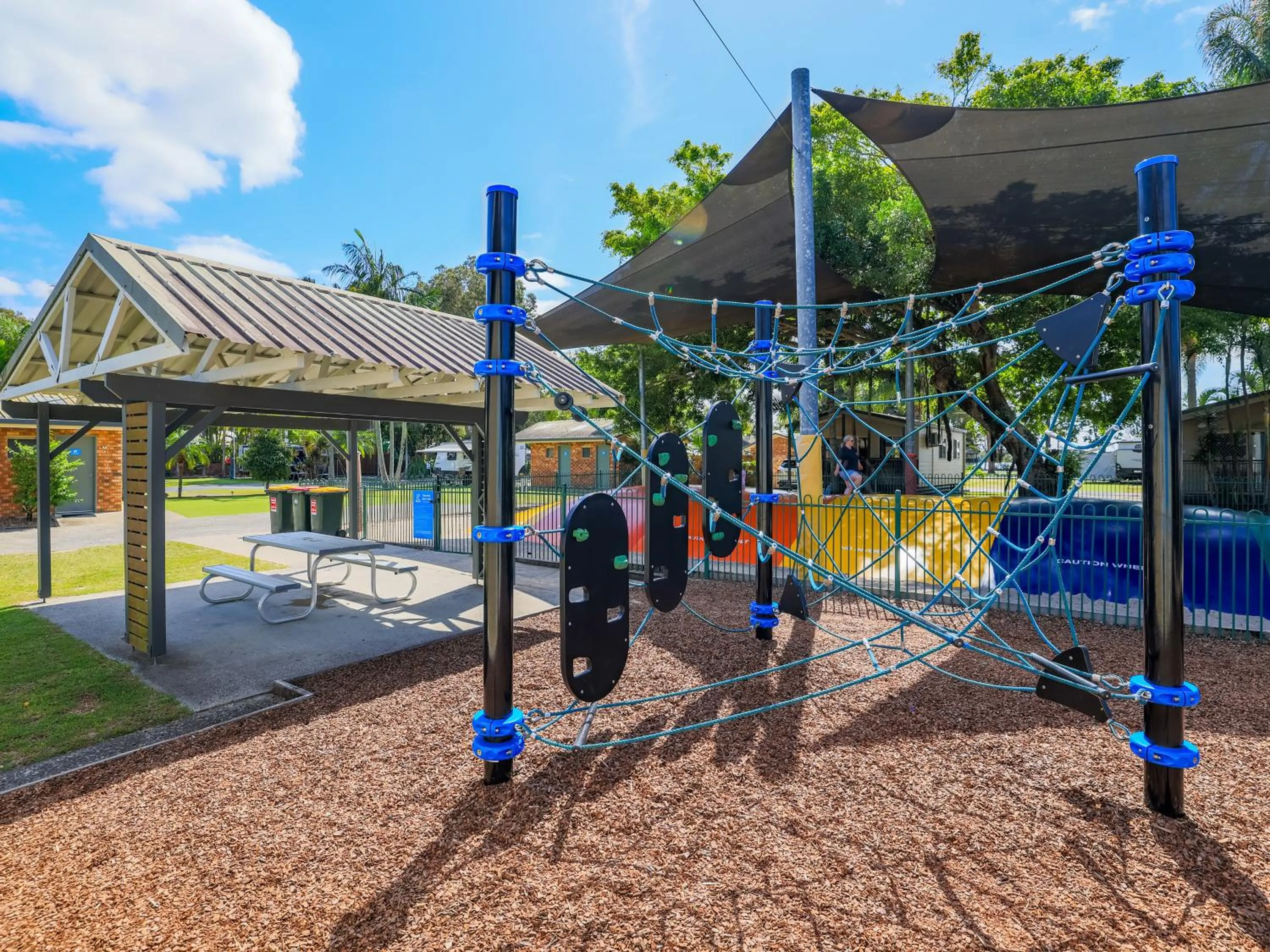 Children play ground in NRMA Blue Dolphin Yamba Holiday Resort