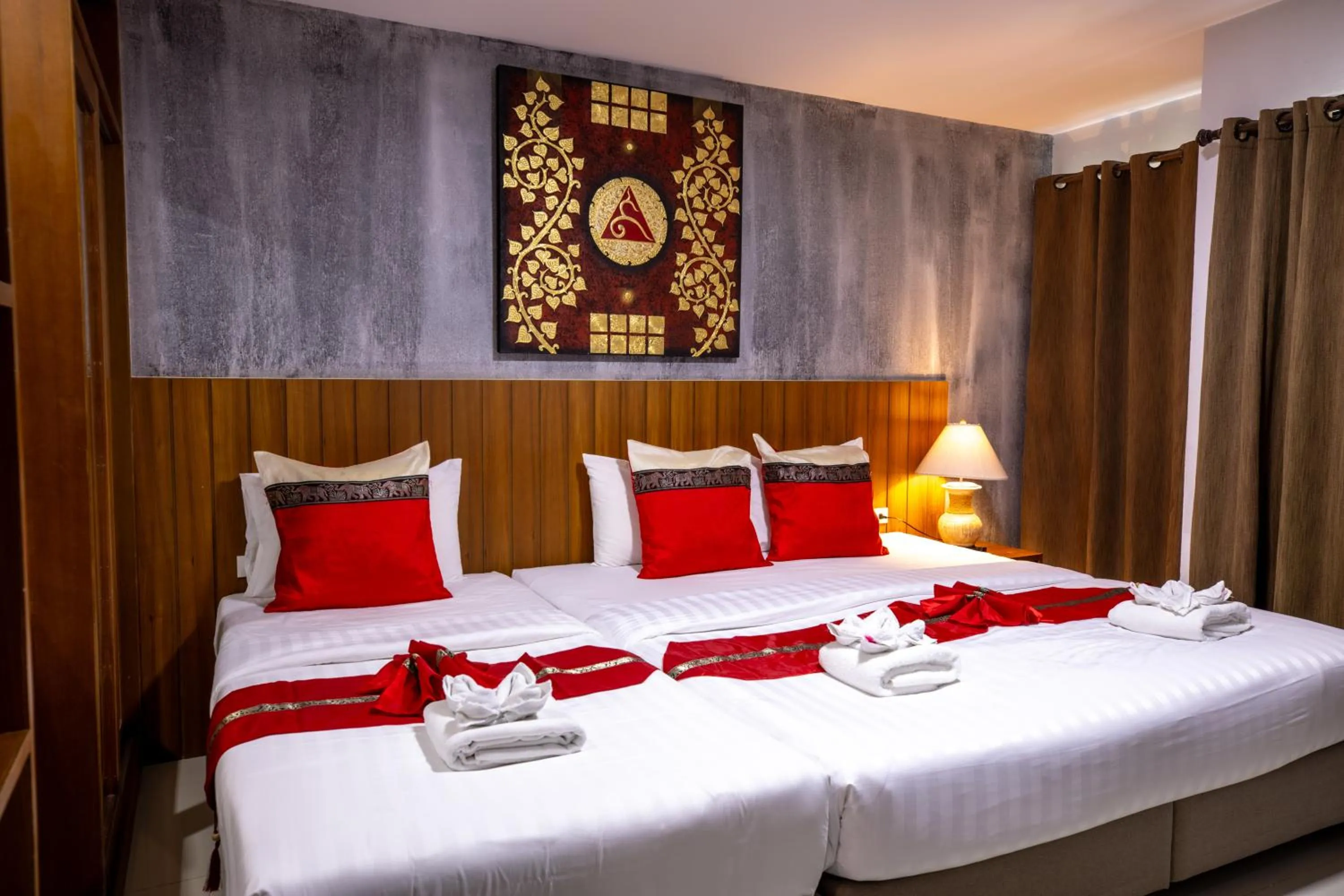 Bed in Huen Jao Ban Hotel