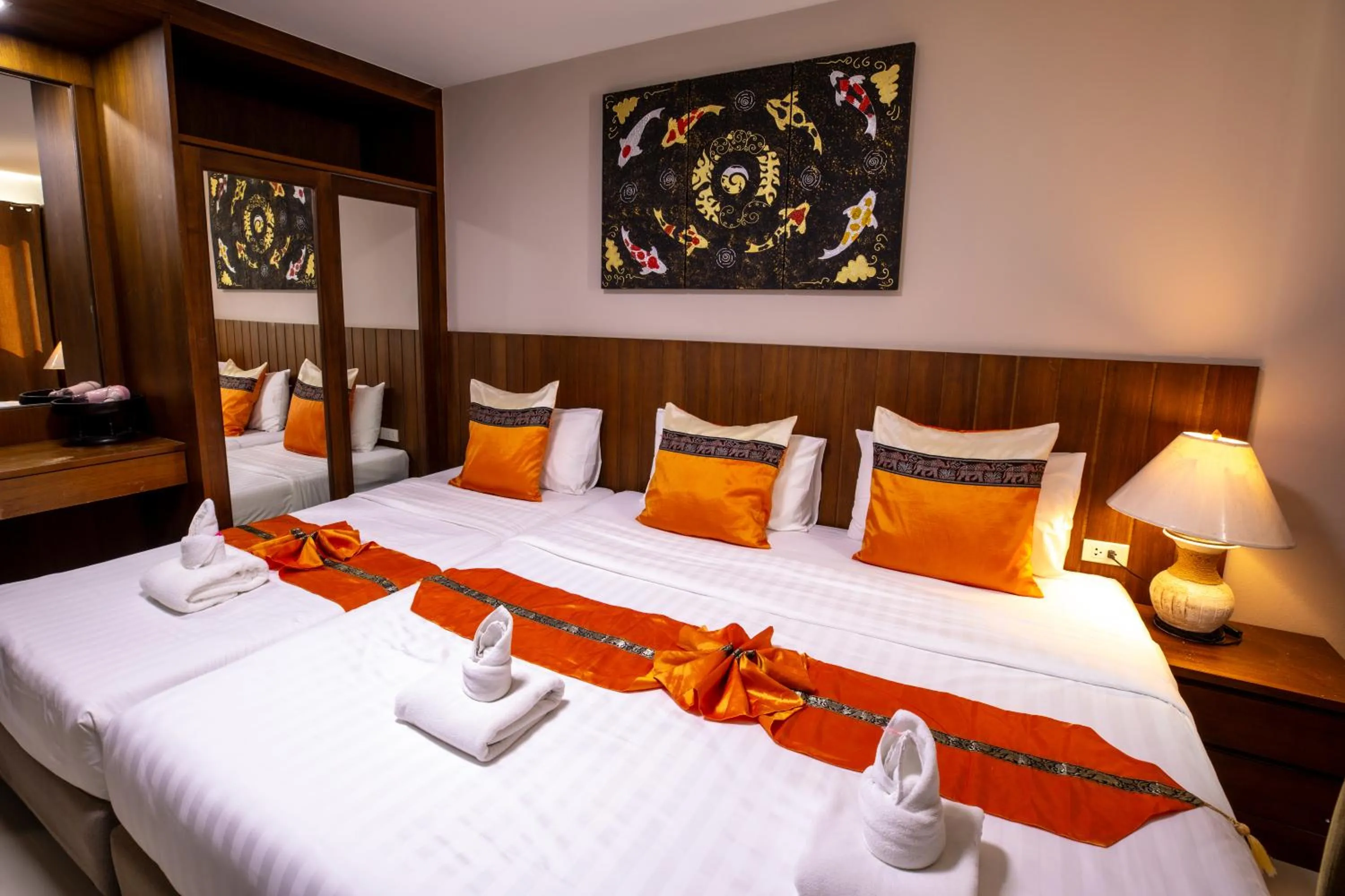 Bed in Huen Jao Ban Hotel