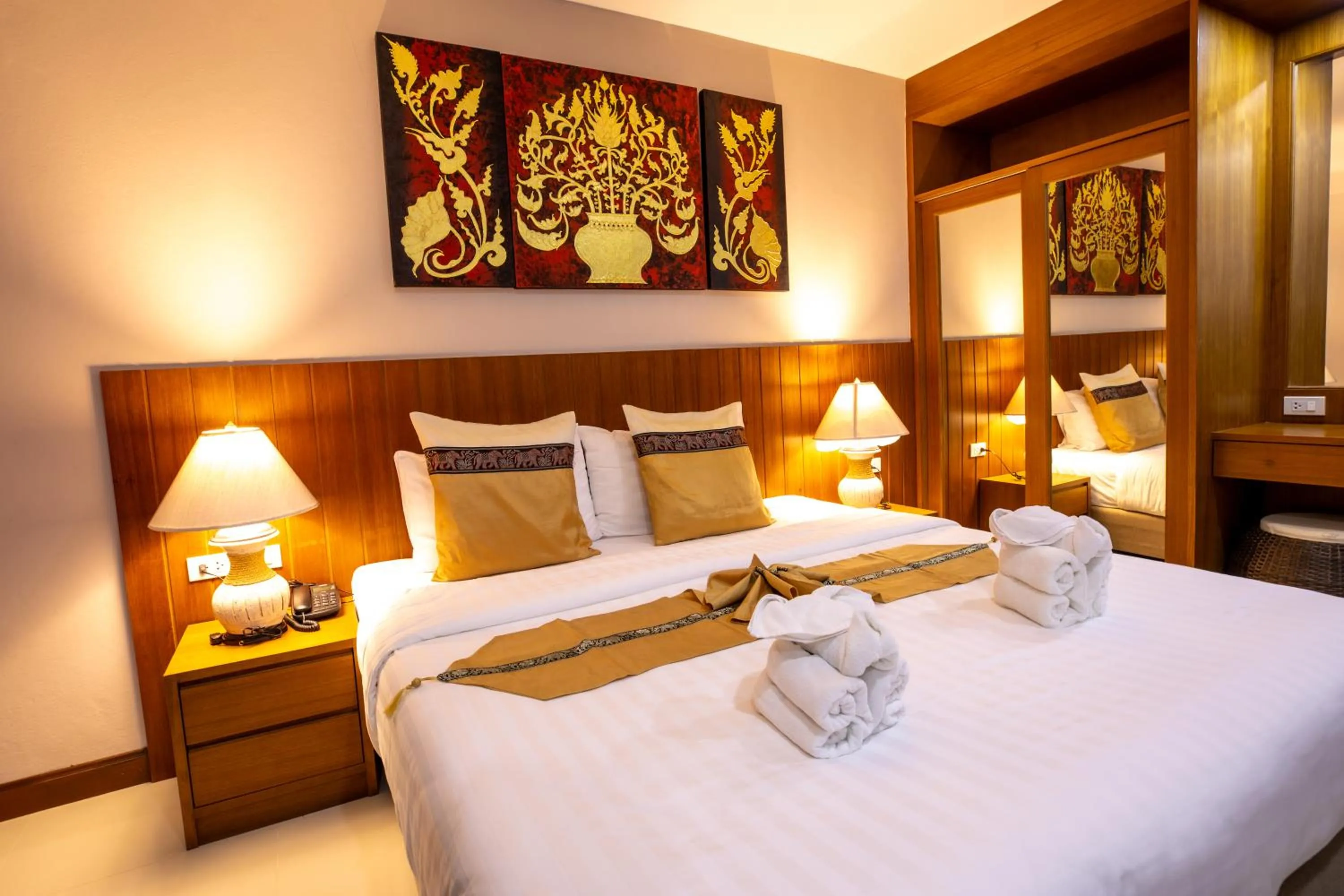 Bed in Huen Jao Ban Hotel