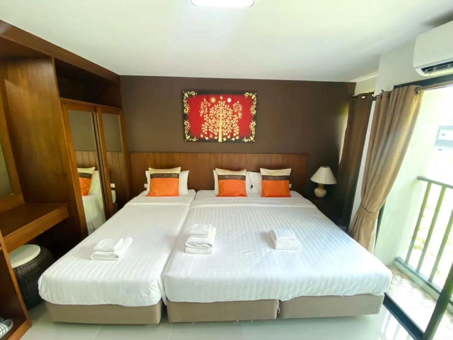 Bed in Huen Jao Ban Hotel