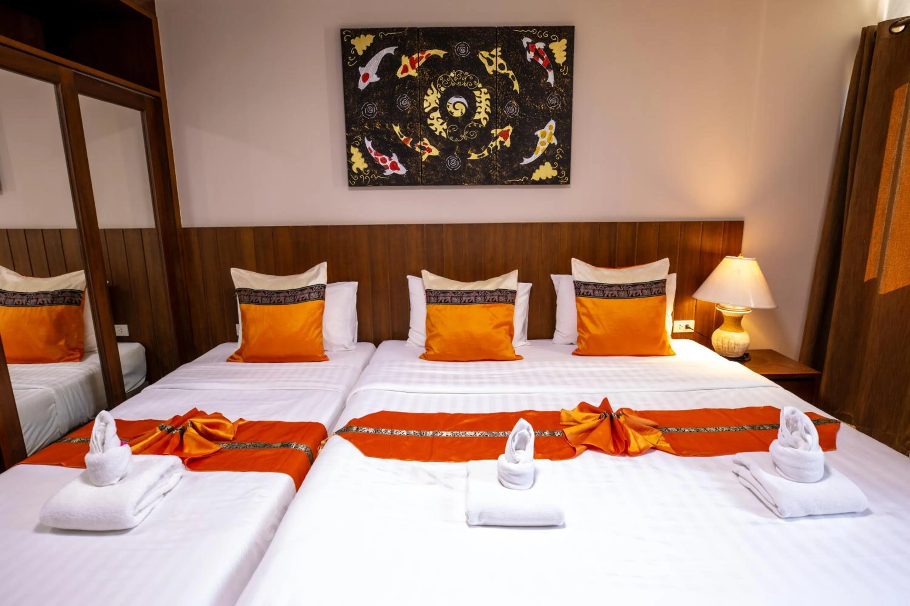 Bed in Huen Jao Ban Hotel