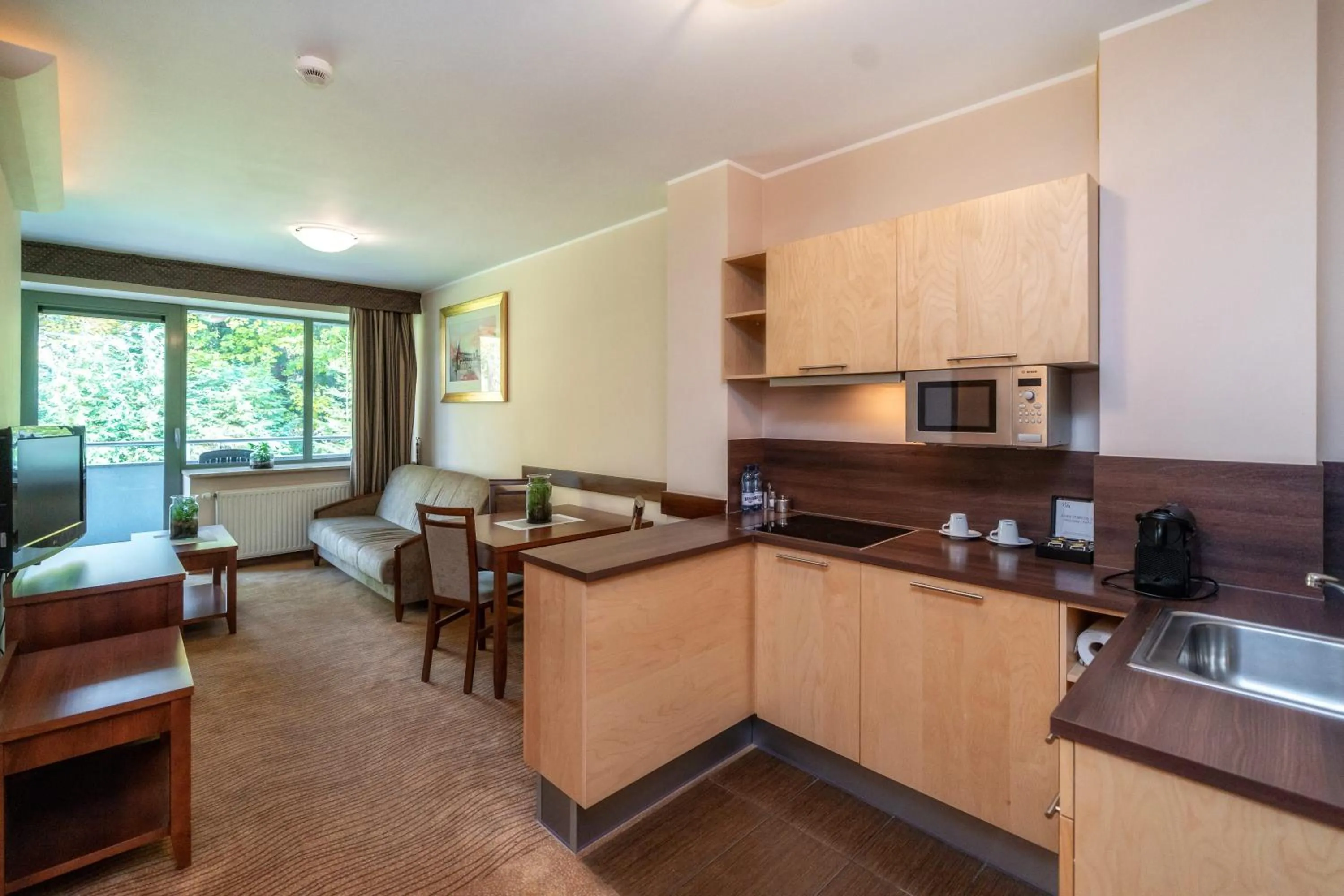 Kitchen or kitchenette in Hotel Murowanica