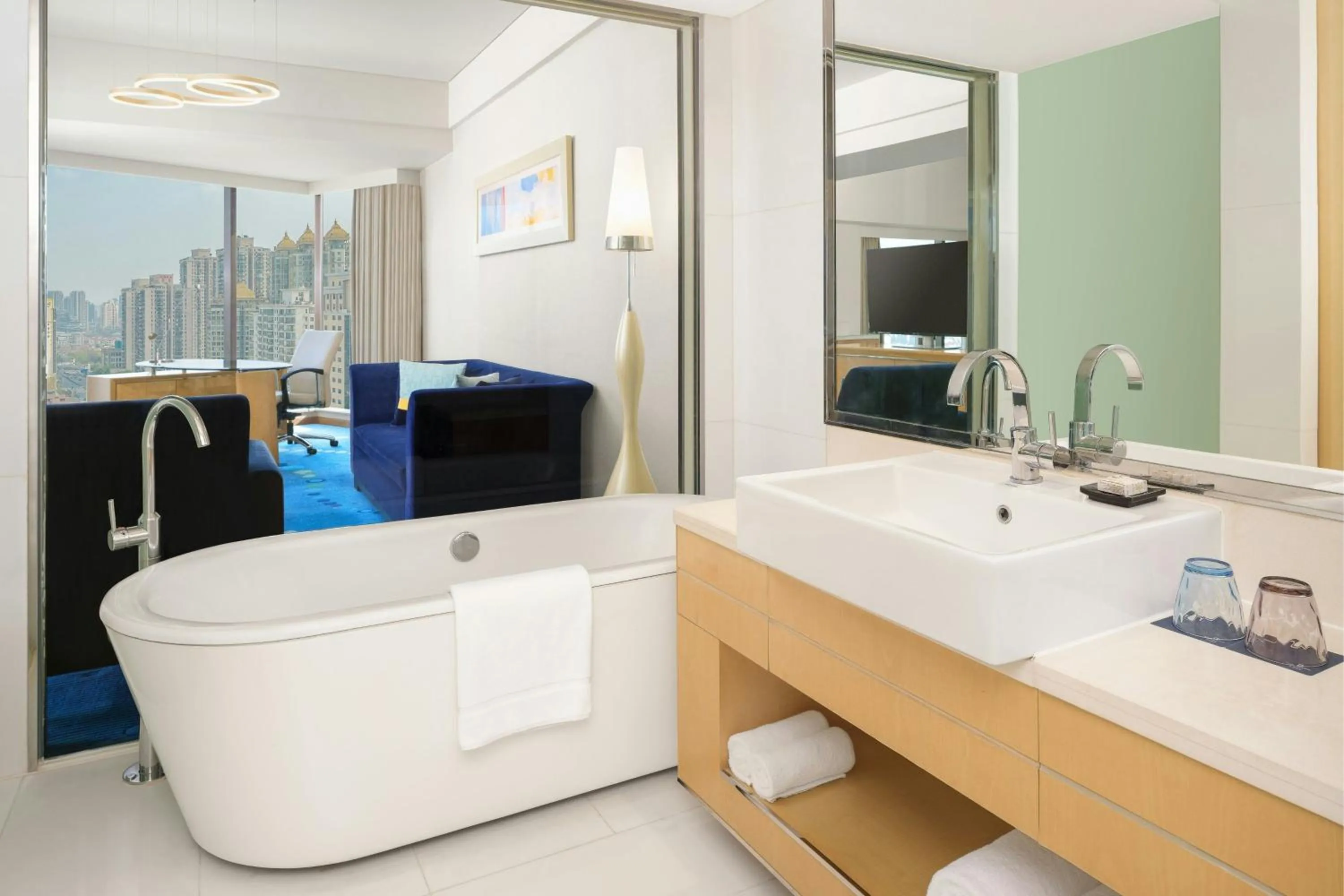 Bathroom in Renaissance Shanghai Yu Garden Hotel on the Bund