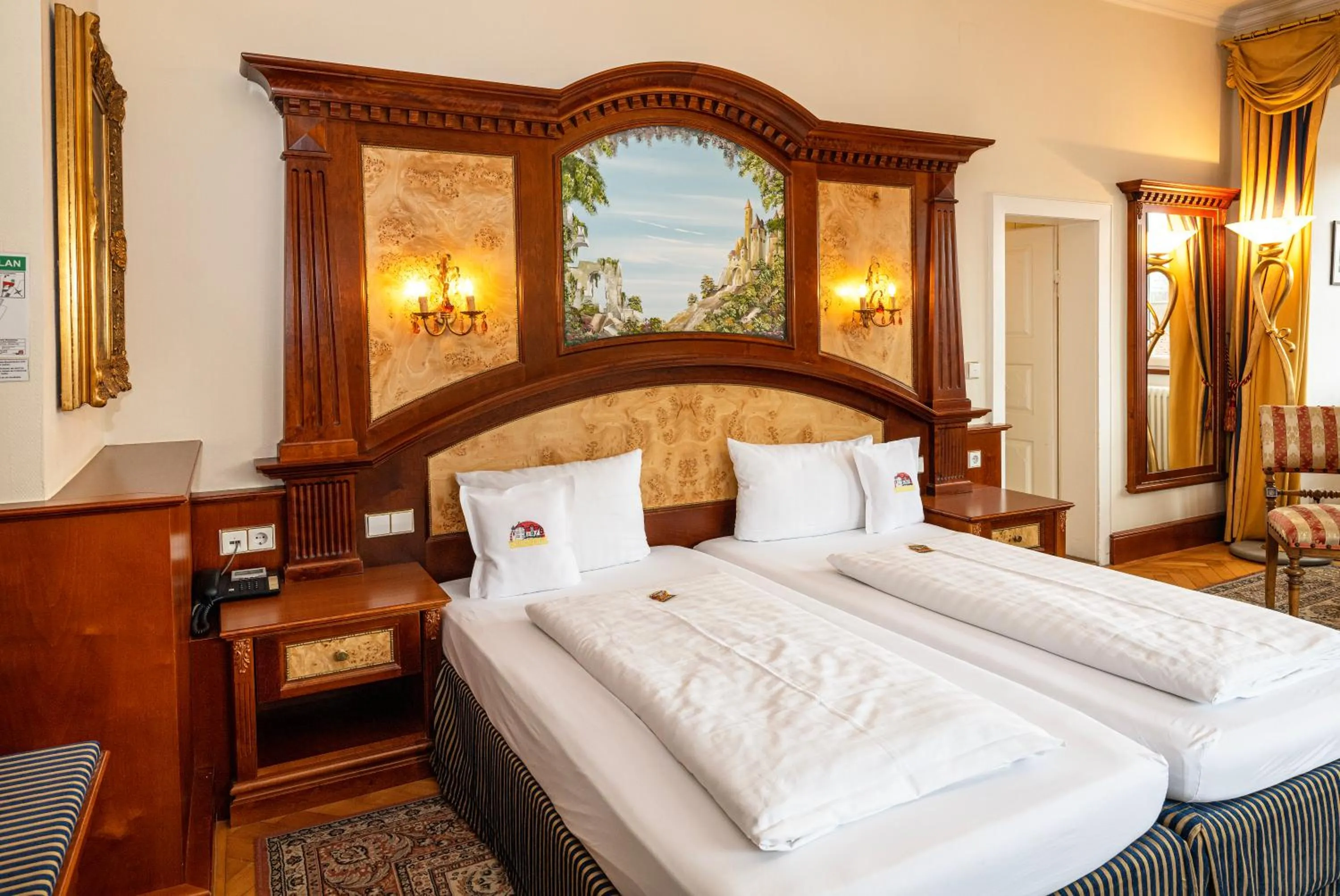 Photo of the whole room, Bed in Schloss Hotel Wasserburg