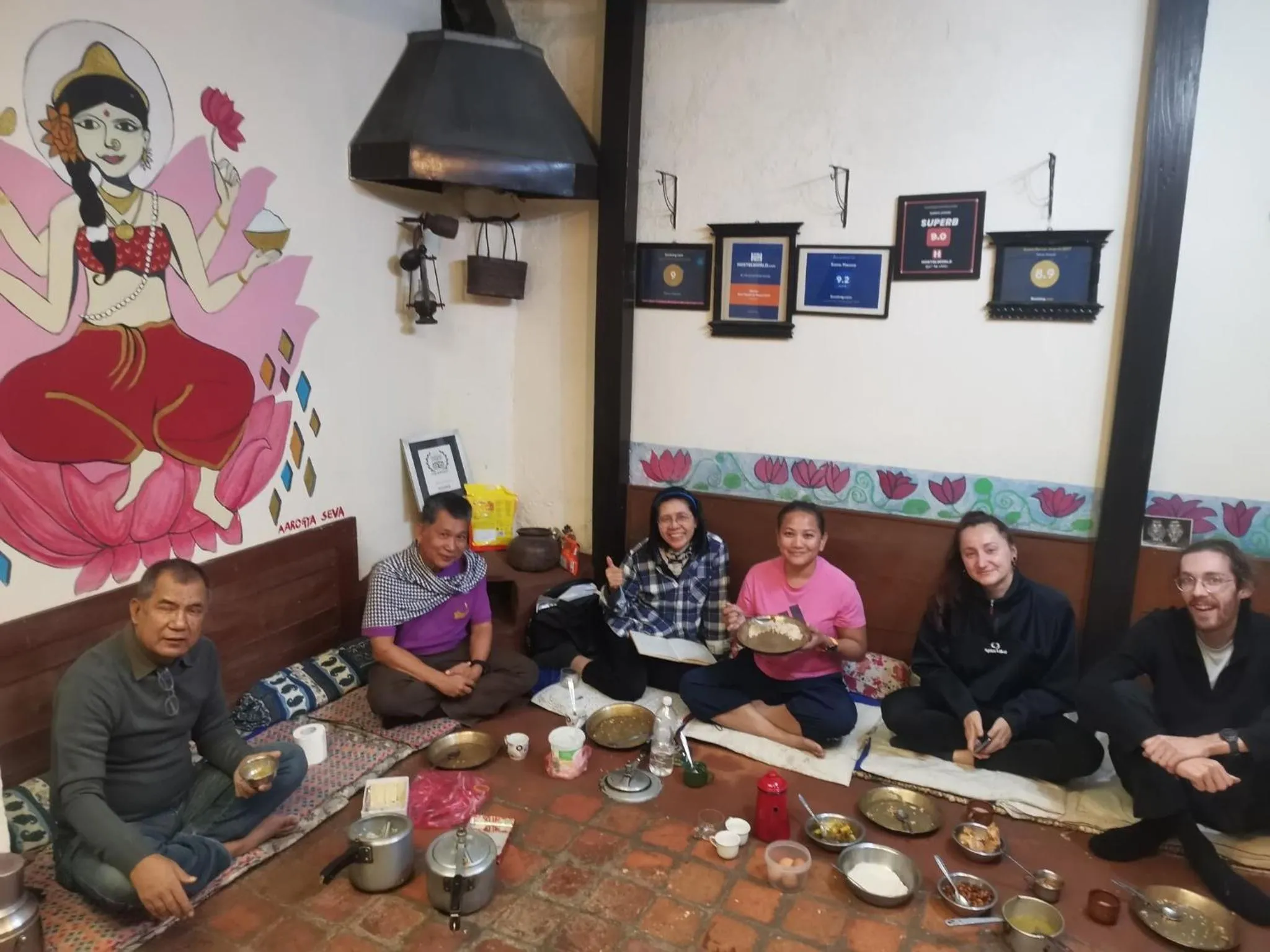 group of guests in Sanu House