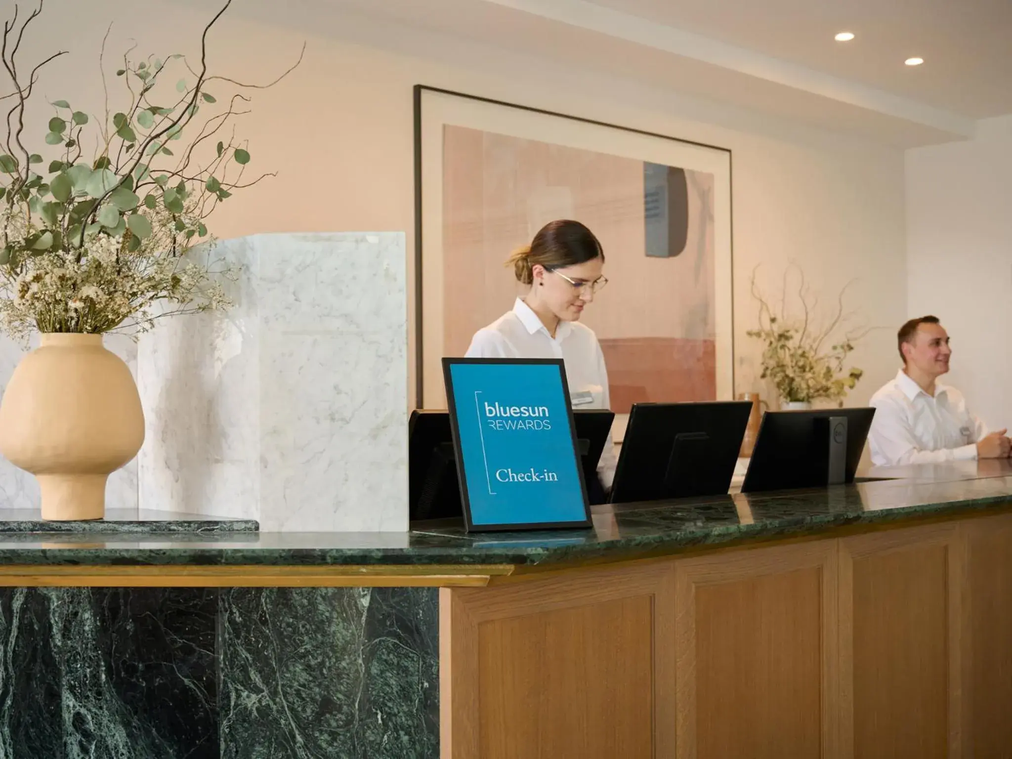 Lobby or reception in Bluesun Hotel Alga Lobby or reception in Bluesun Hotel Alga