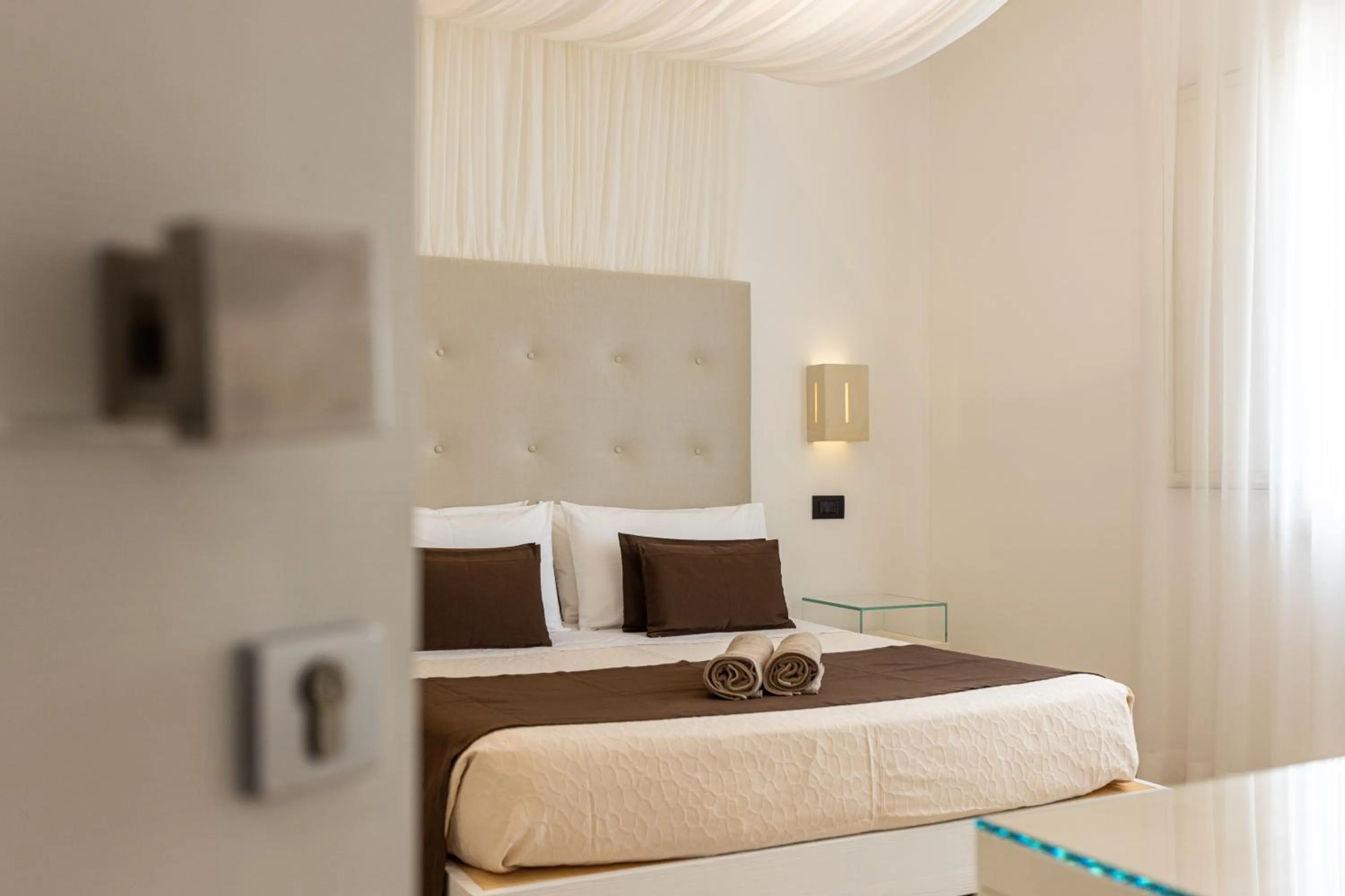 Bed in Masseria Muntibianchi AgriResort Restaurant & SPA