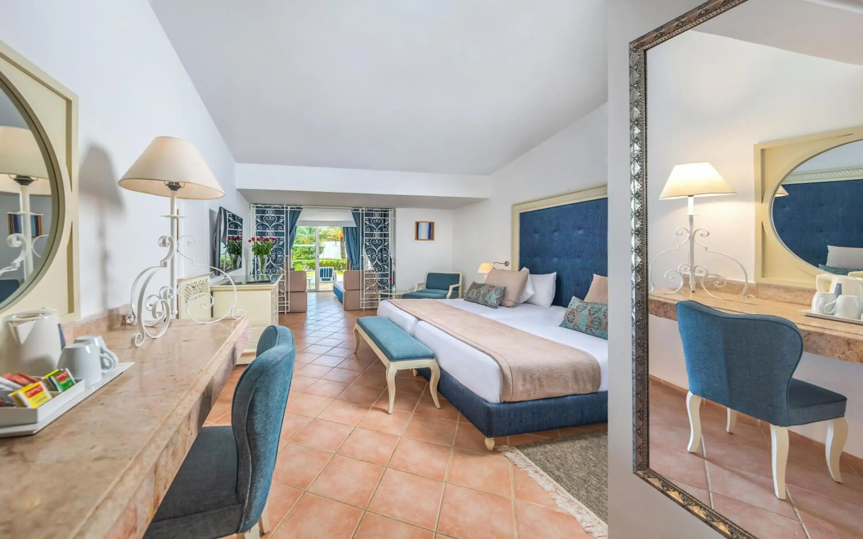 Garden view, Bed in Steigenberger Marhaba Thalasso Hammamet Garden view, Bed in Steigenberger Marhaba Thalasso Hammamet