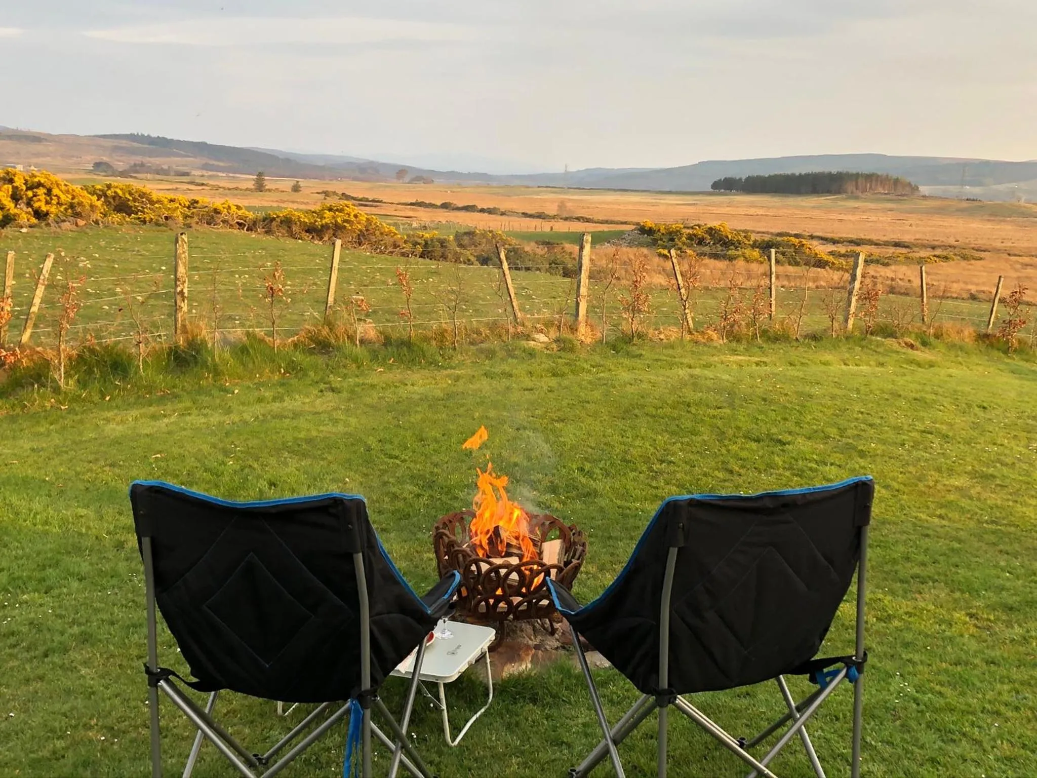 Balcony/Terrace in Loch Shin Glamping Pods