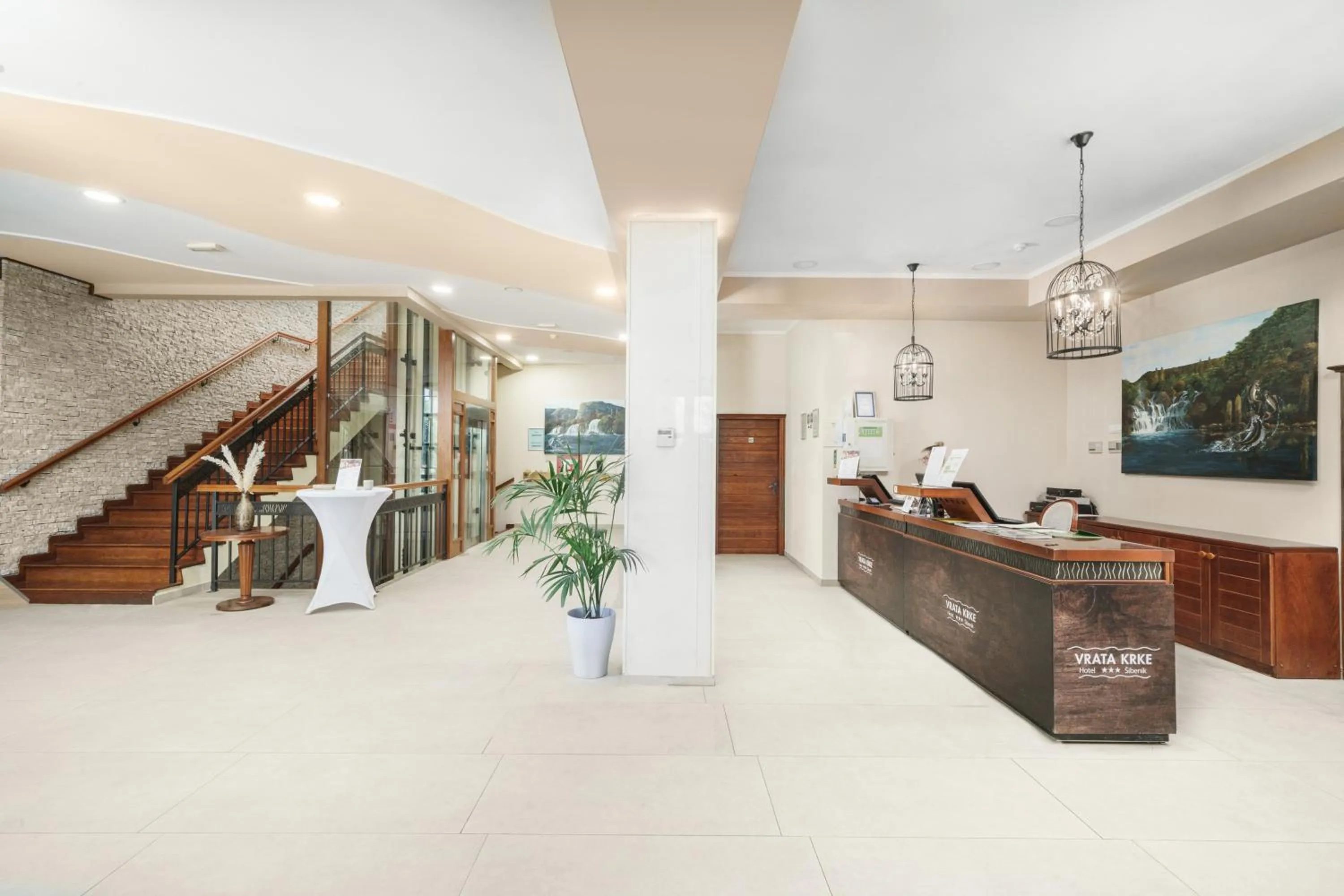 Lobby or reception in Hotel Vrata Krke