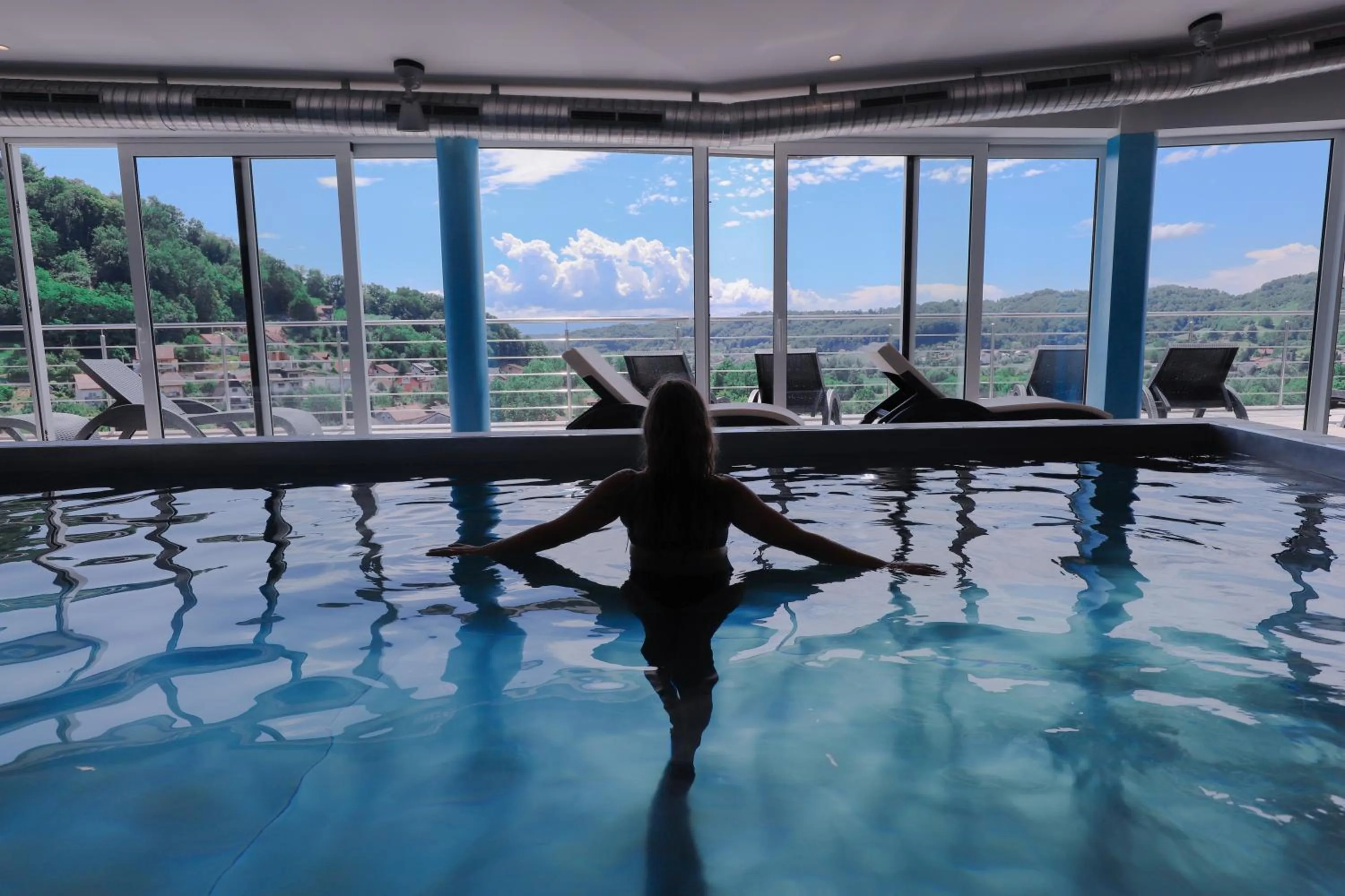 Pool view in Wellness Hotel Villa Magdalena