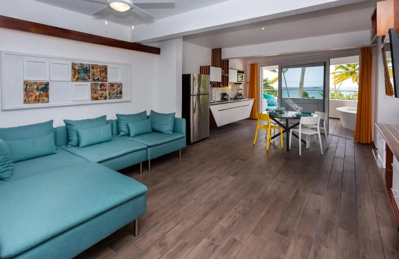 Living room in Puerto Plaza Las Terrenas Living room in Puerto Plaza Las Terrenas