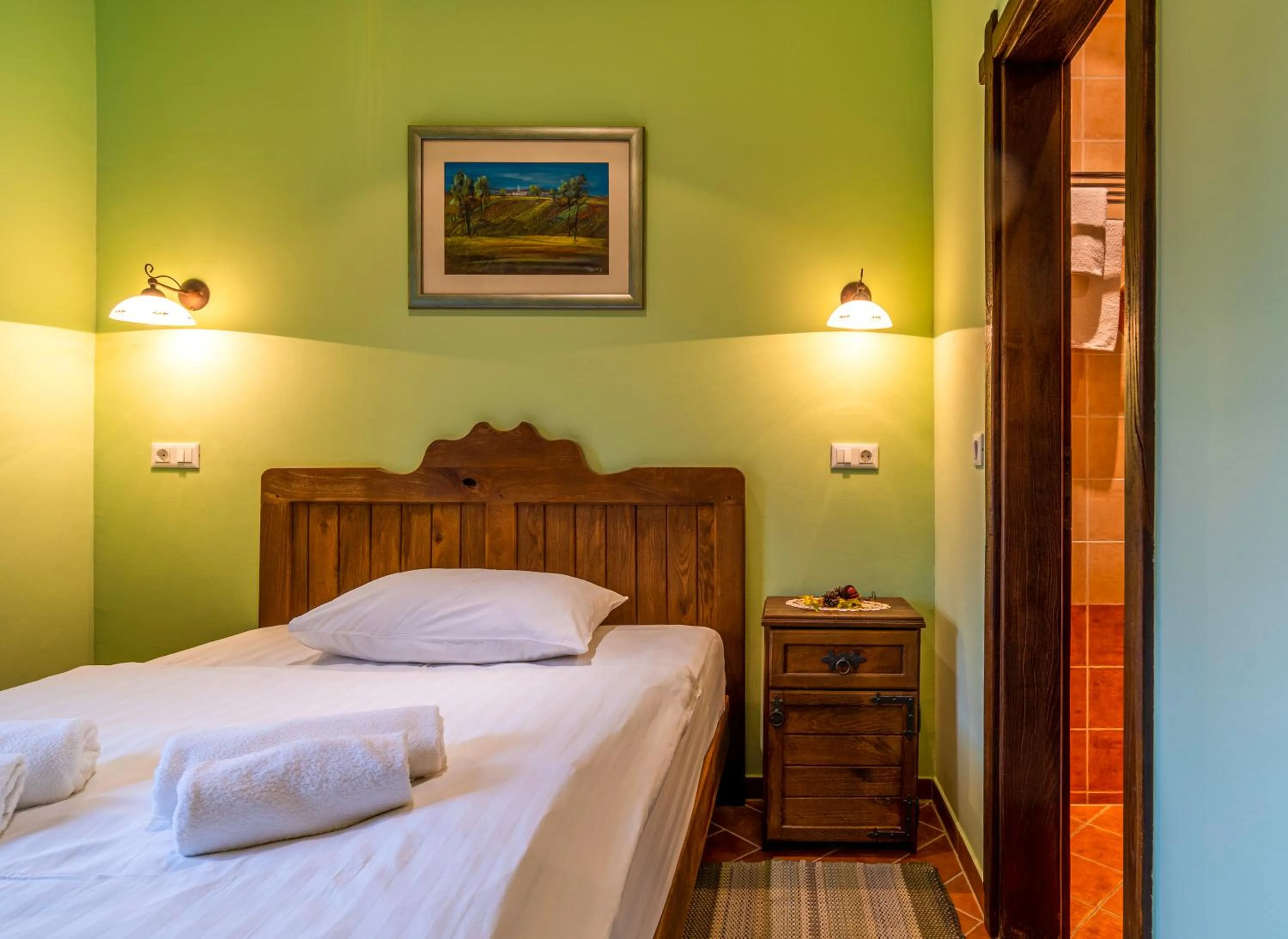 Bed in Stupnički Dvori Winery Hotel