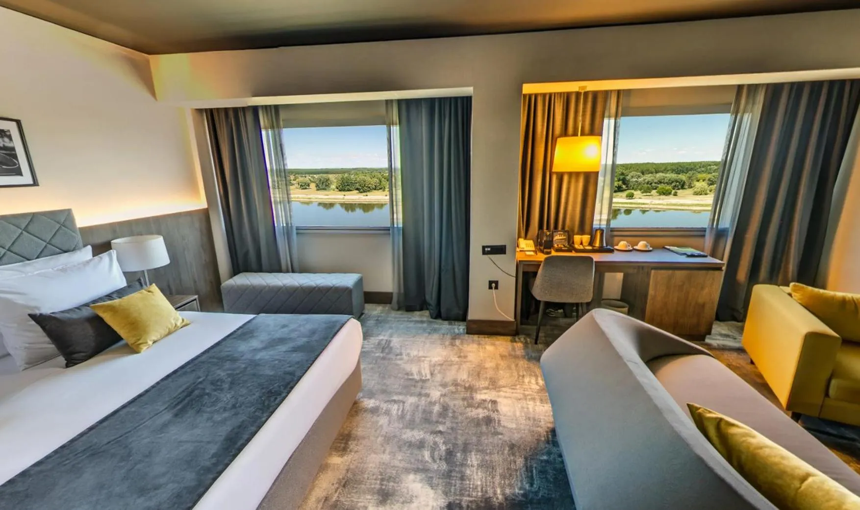 View (from property/room), Bed in Hotel Osijek