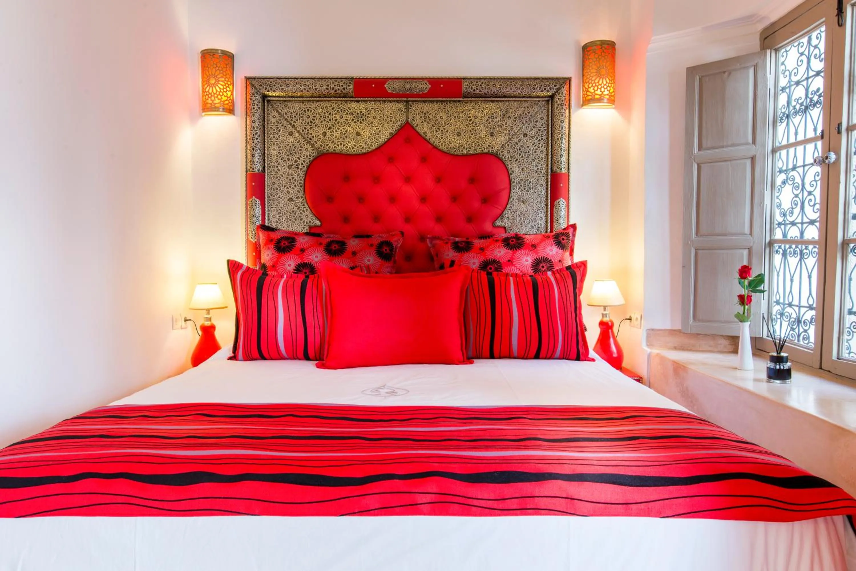 Patio, Bed in Riad See Moon And Spa