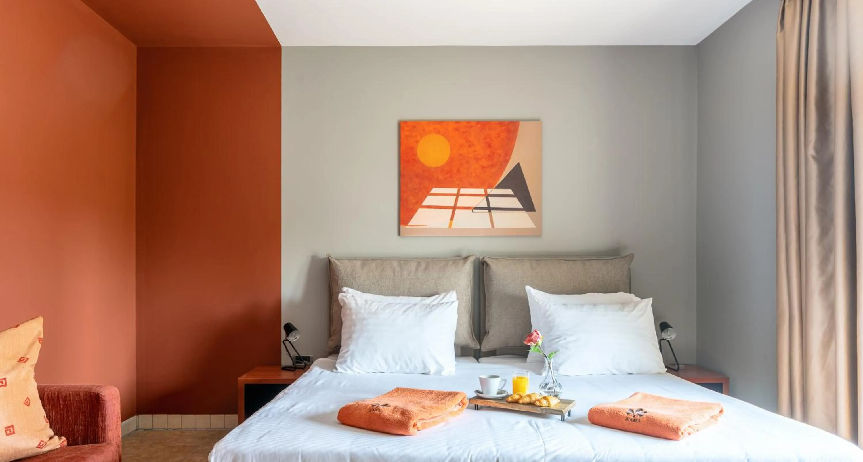 towels, Bed in Hotel Podstine