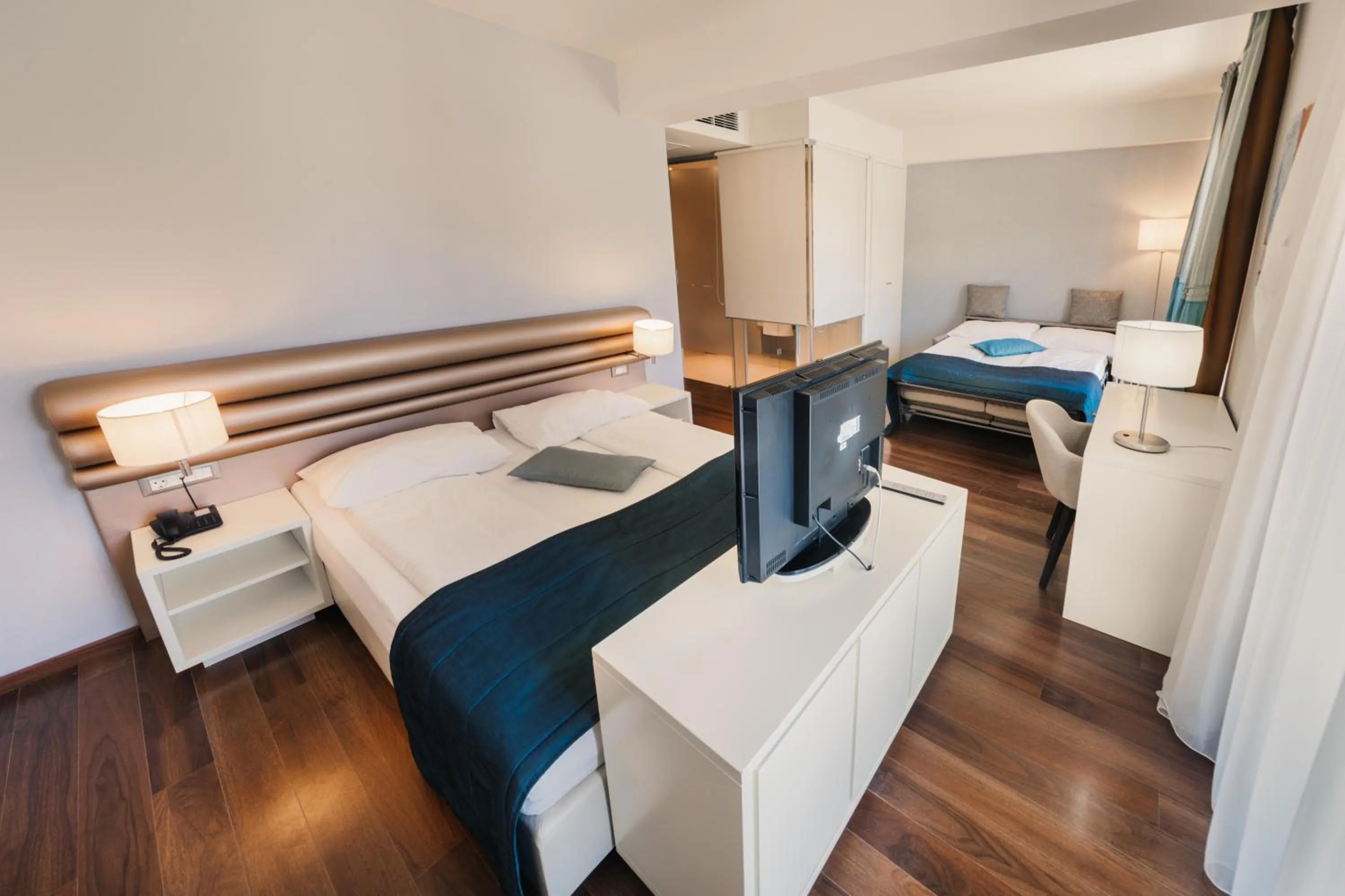 Bed in Hotel Korkyra