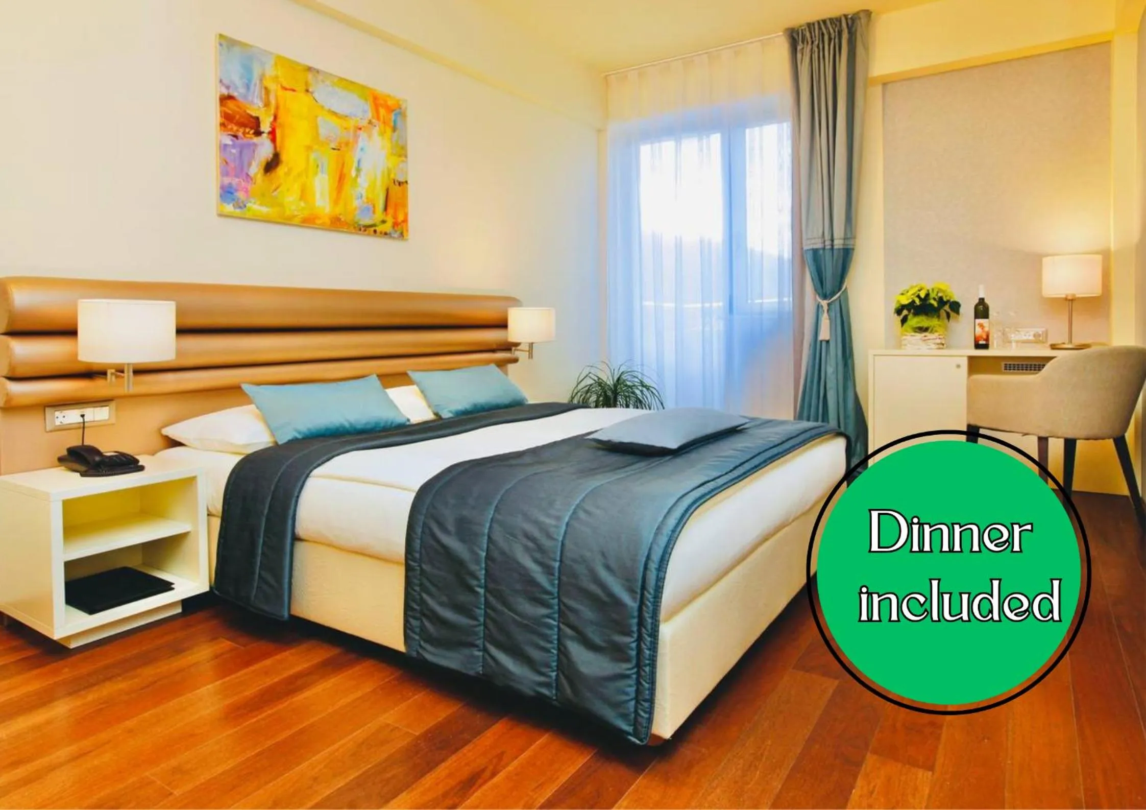 Bed in Hotel Korkyra