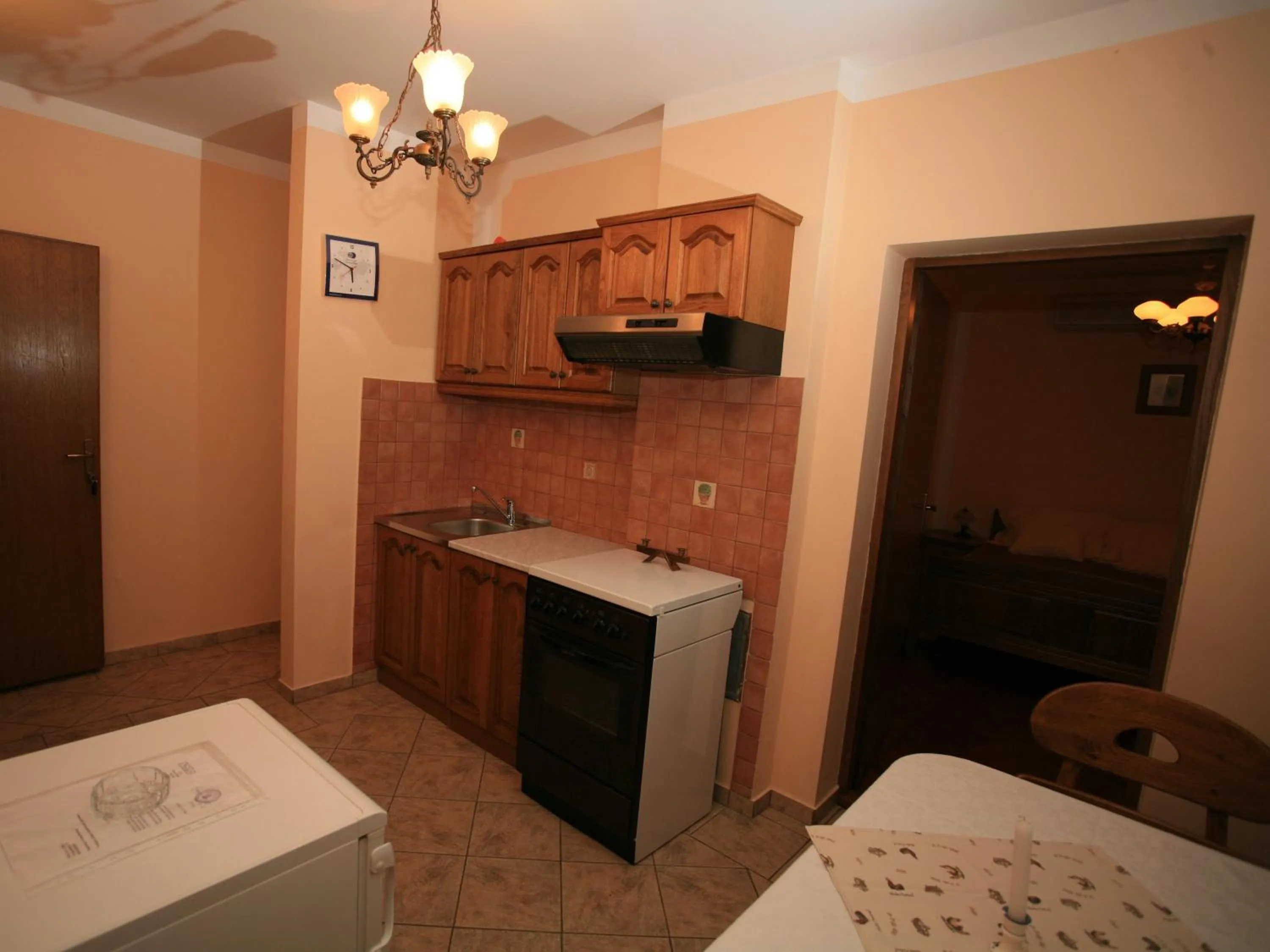 Kitchen or kitchenette in Apartments Vrata Baranje