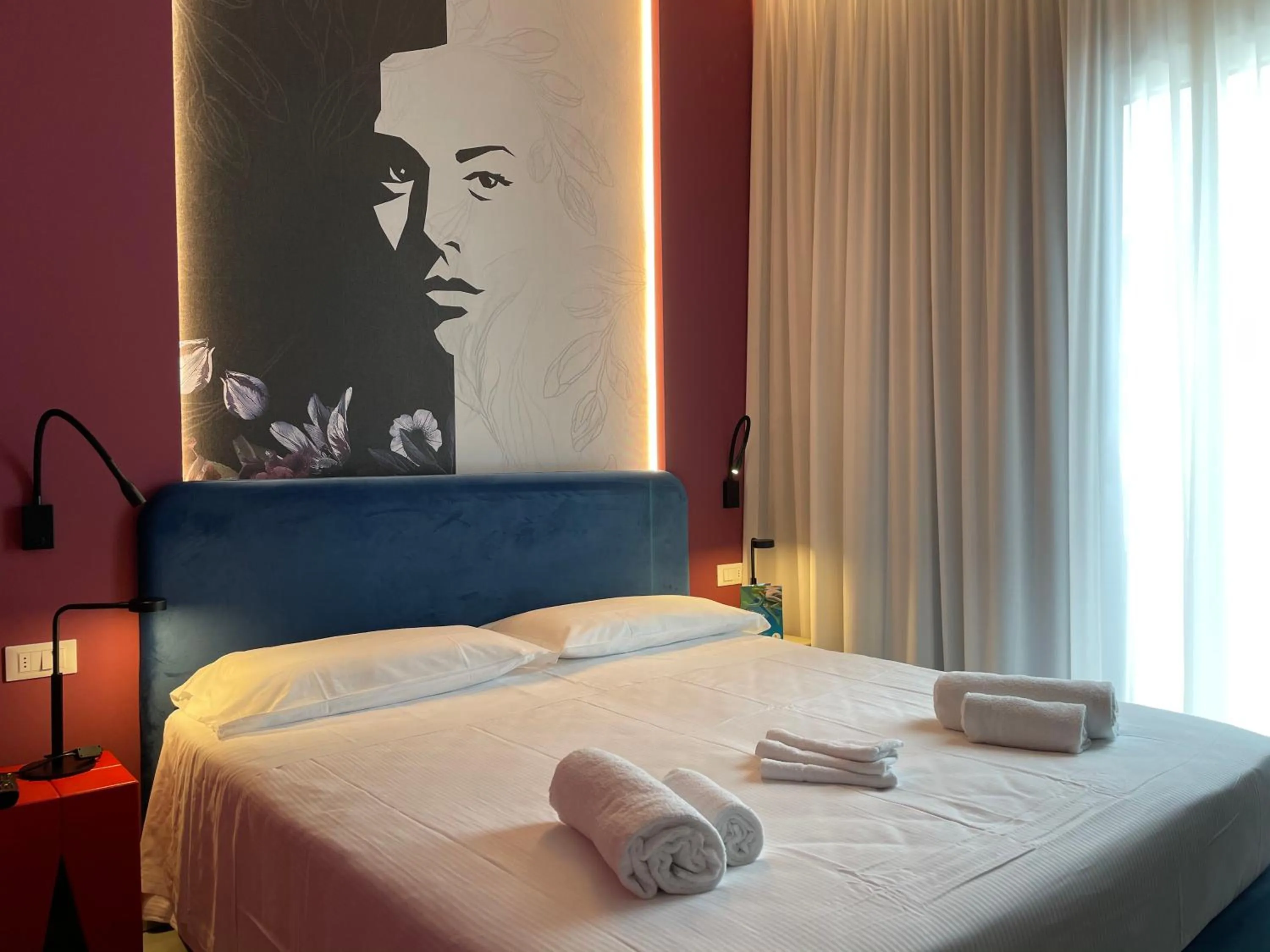 Bed in Hotel Iris Jesolo