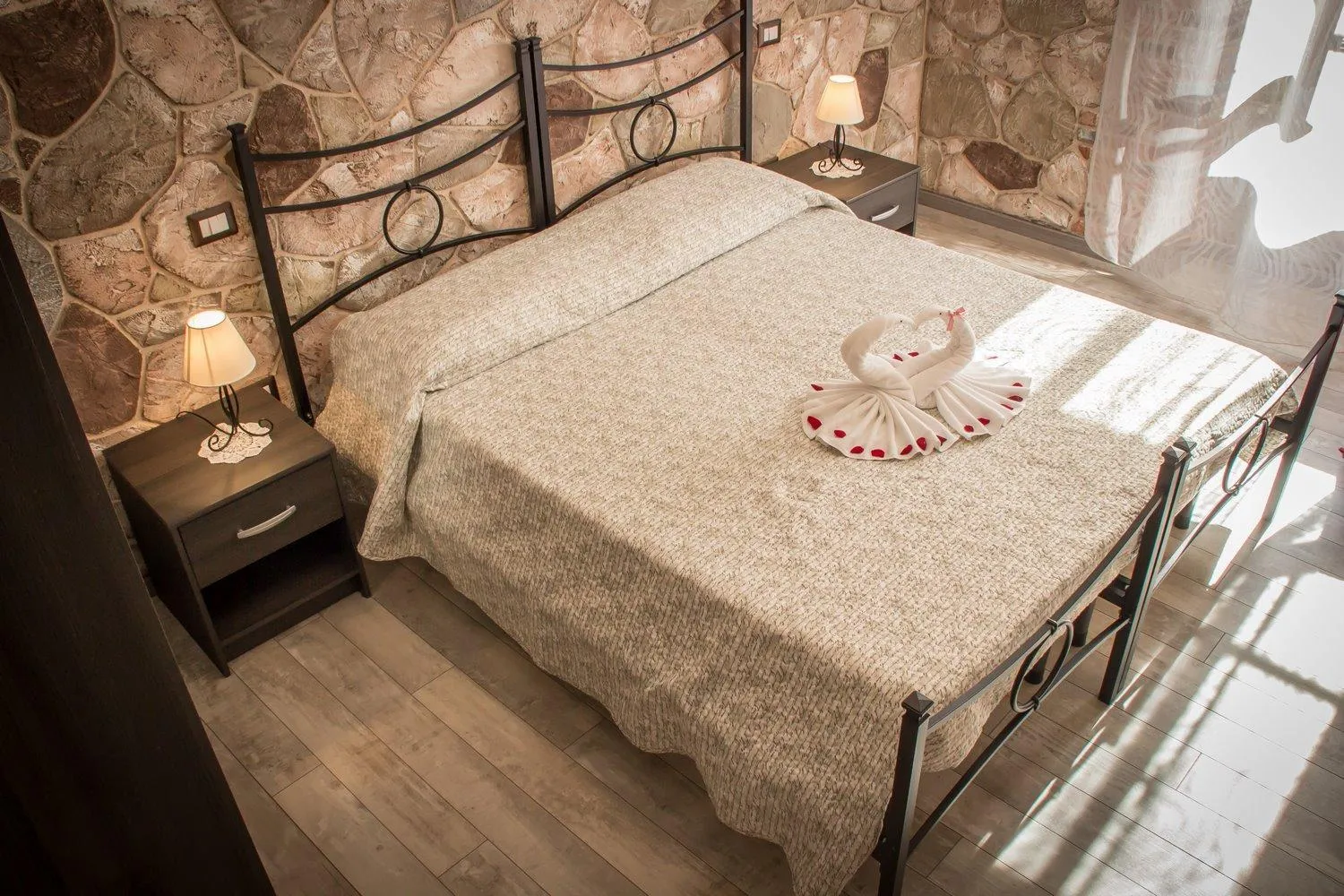 Bed in Rocca Pinta Guest House