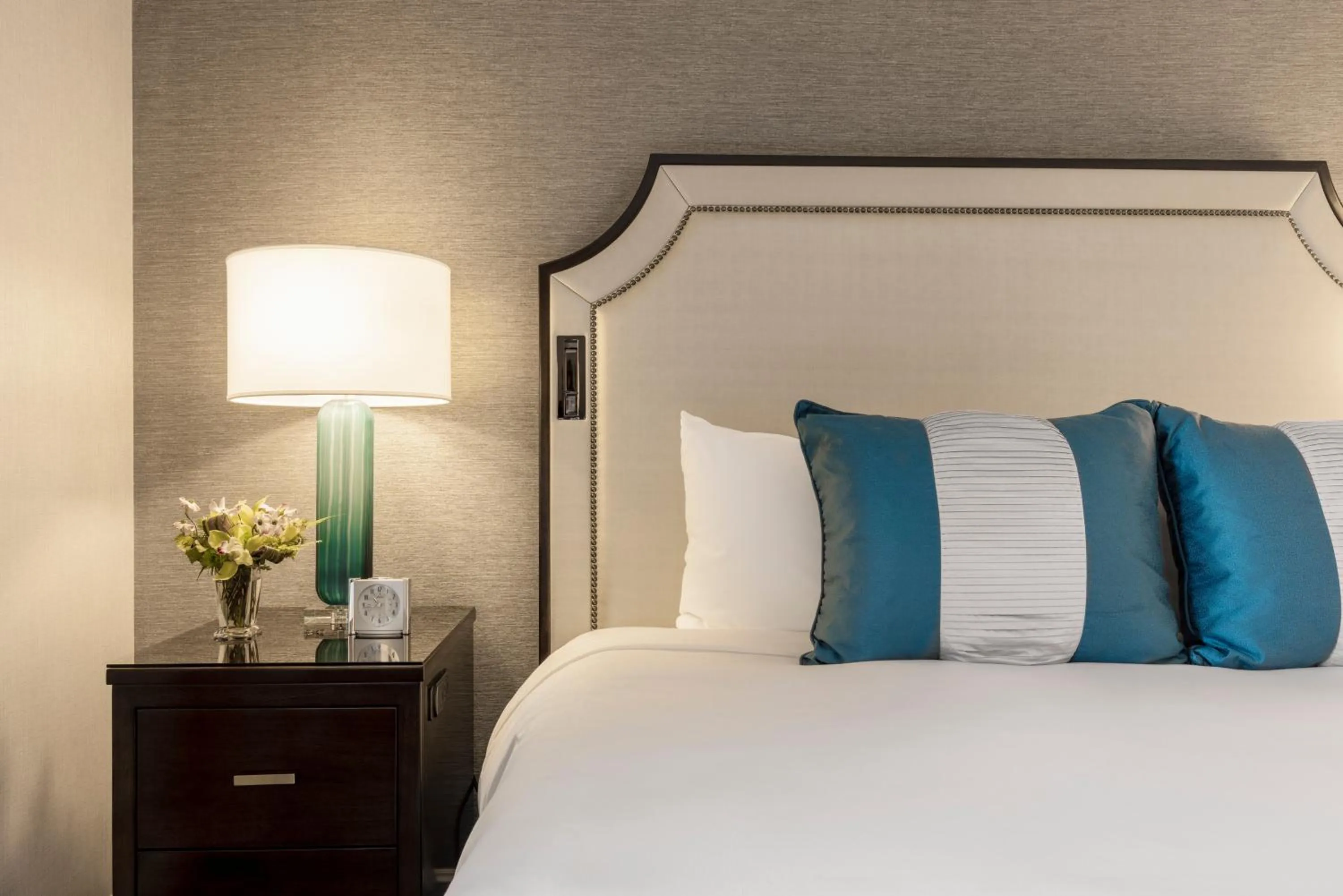 Bed in Fairmont Olympic Hotel