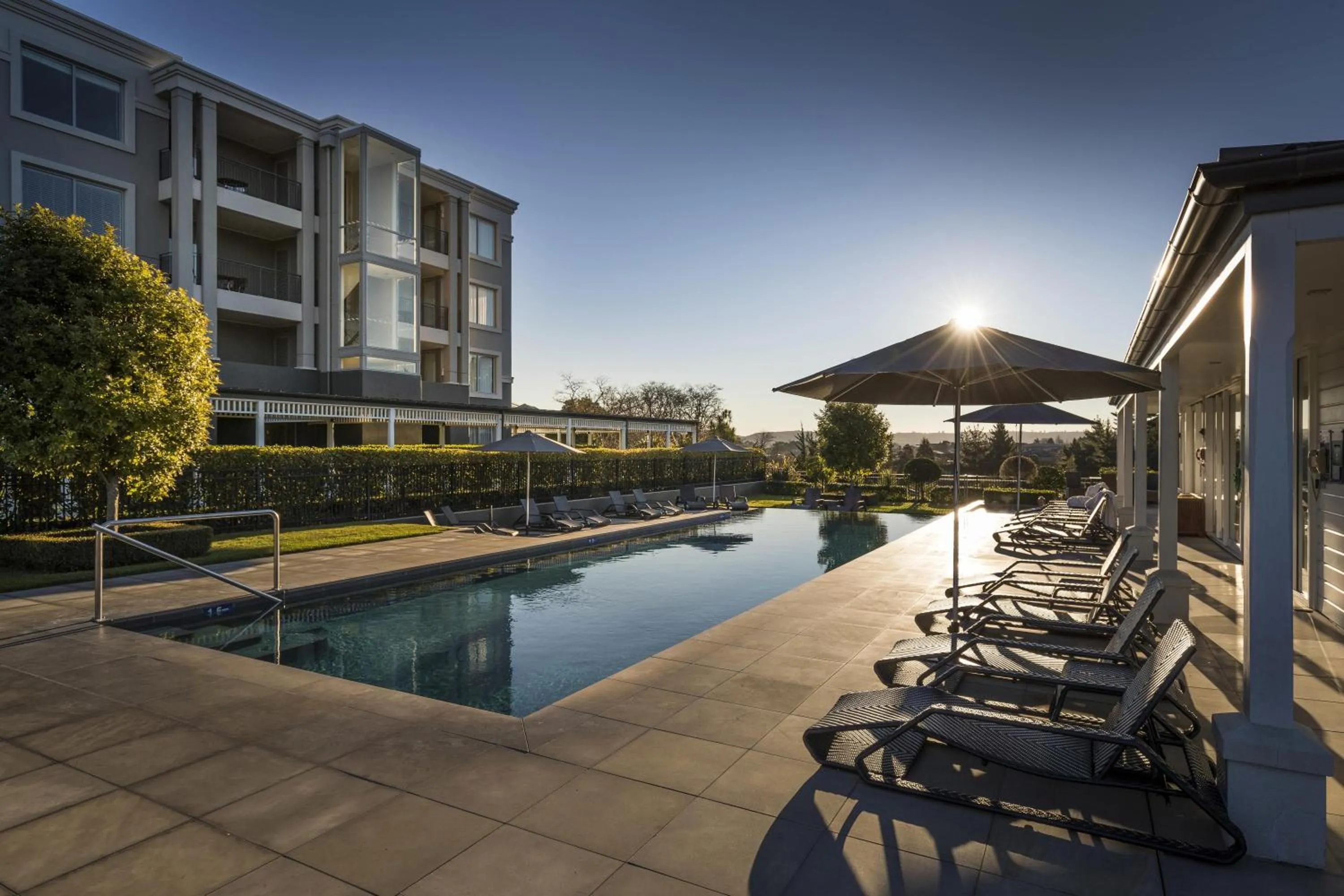 Pool view in Hilton Lake Taupo