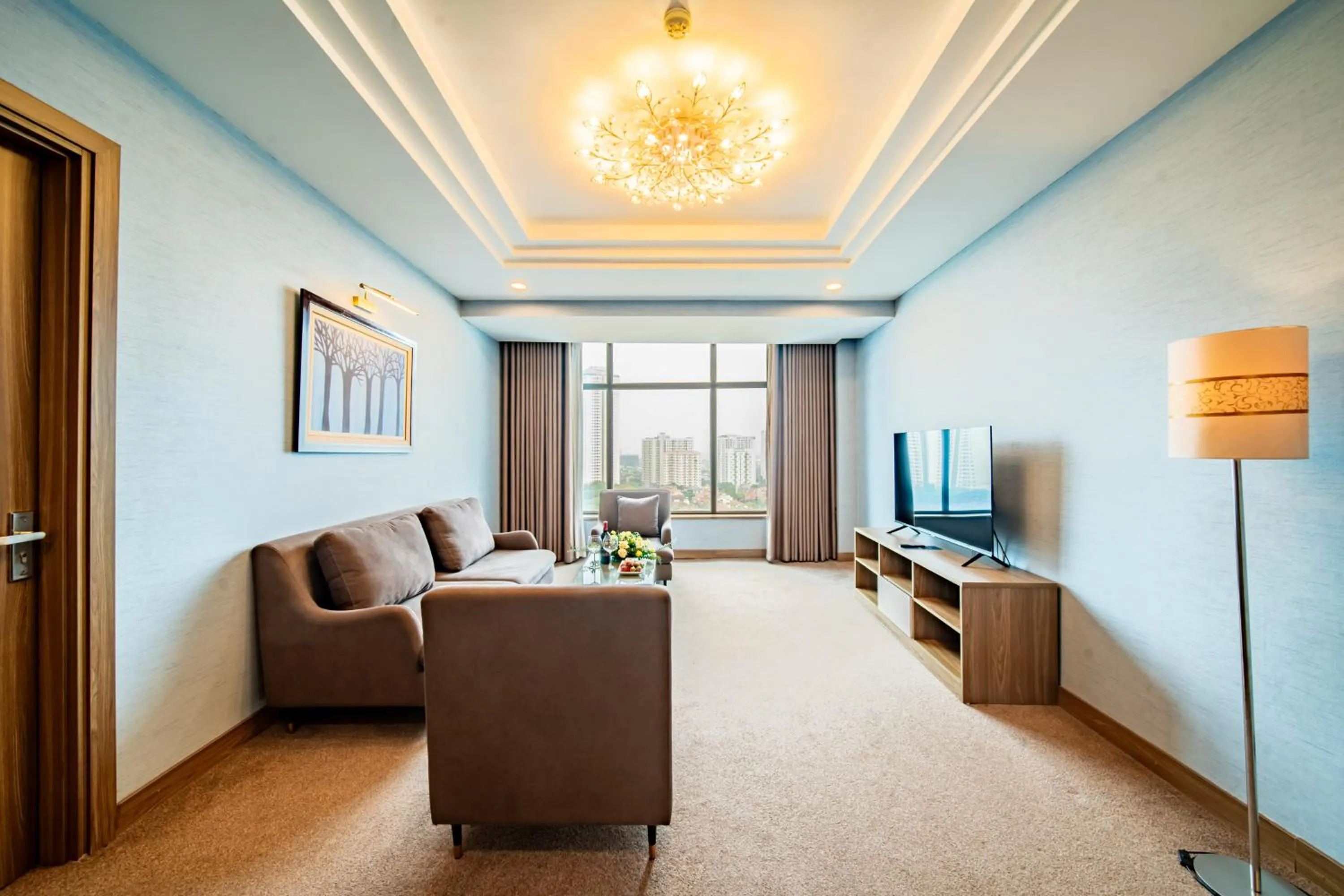 Living room in Muong Thanh Grand Hanoi Hotel