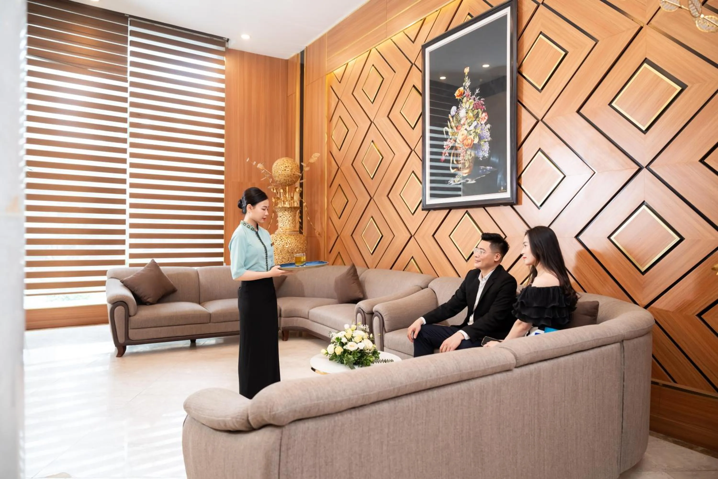 Communal lounge/ TV room in Muong Thanh Grand Hanoi Hotel